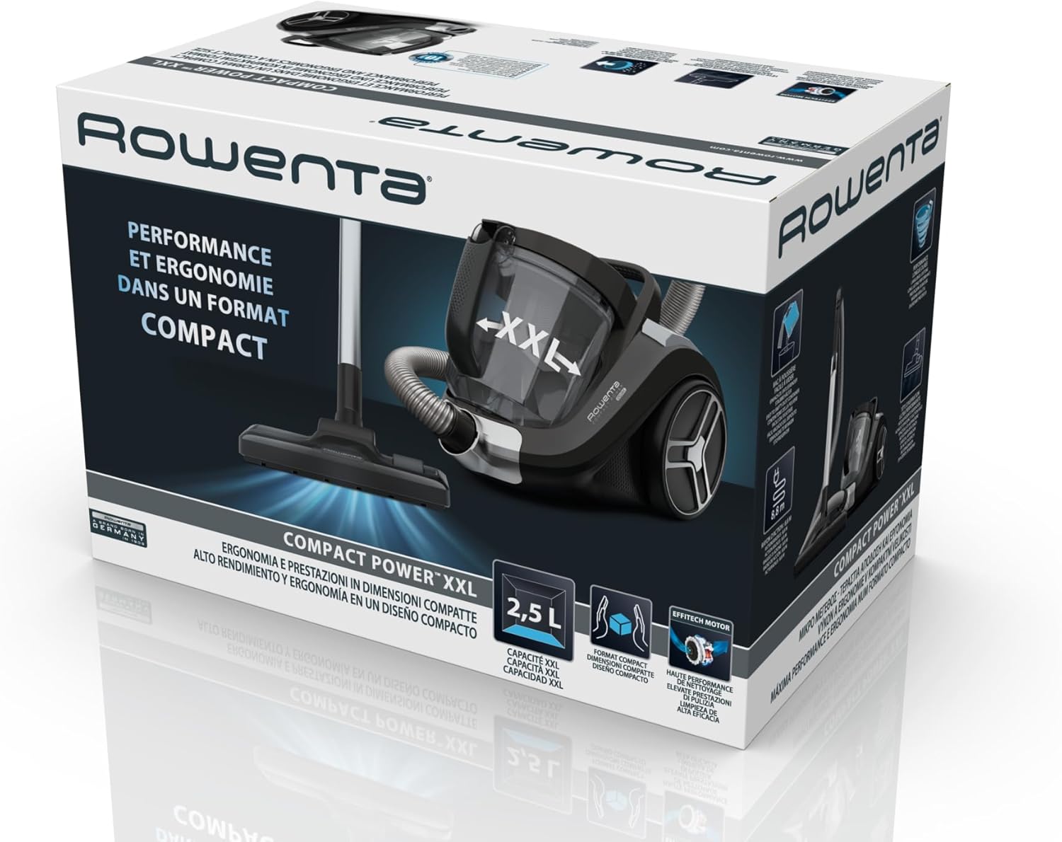 Dimensions of the Rowenta Compact Power XXL vacuum cleaner