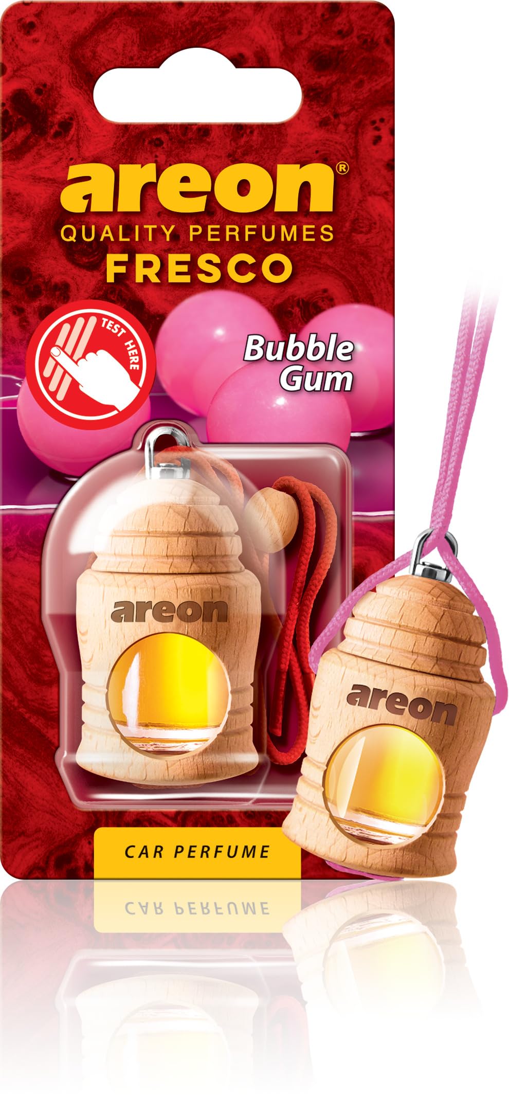 AREON Fresco Hanging Car Air Freshner - Bubble Gum, Pack of 1, FRT 07