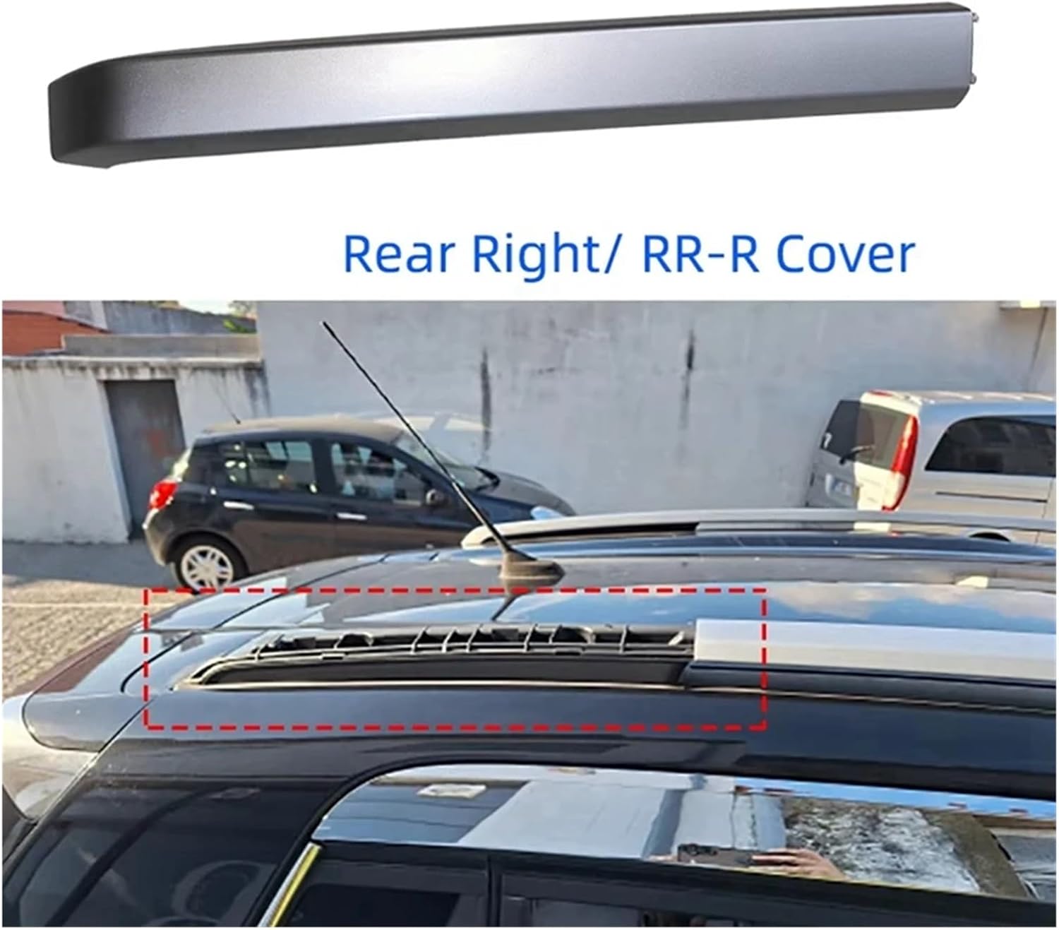 Fit for Peugeot 2008 MK1 2013-2018 Car Roof Rail End-Cap Rack Base Covers Luggage Rack Cover(Silver B)