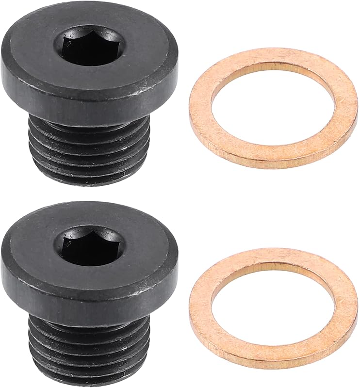 Tampão do cárter com arruela X AUTOHAUX M14 x 1,5 em aço para Audi e Volkswagen Touareg – Kit com 2