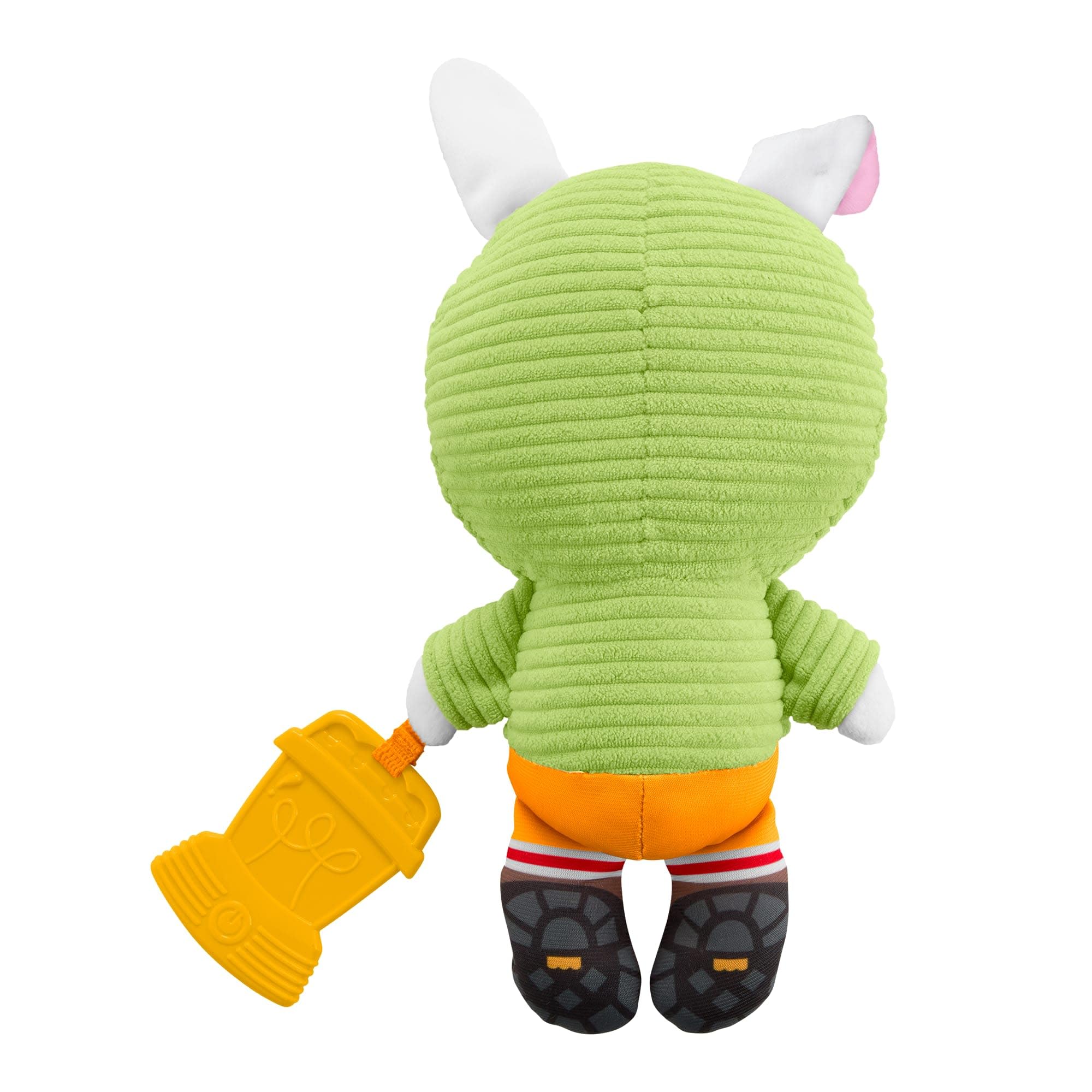 Fisher-Price Leśni Przyjaciele Króliczek-przytulanka z dzwoneczkiem, pluszowa maskotka + gryzaczek, elementy sensoryczne, zabawka pluszak dla niemowląt 6 mies.+, JLB87