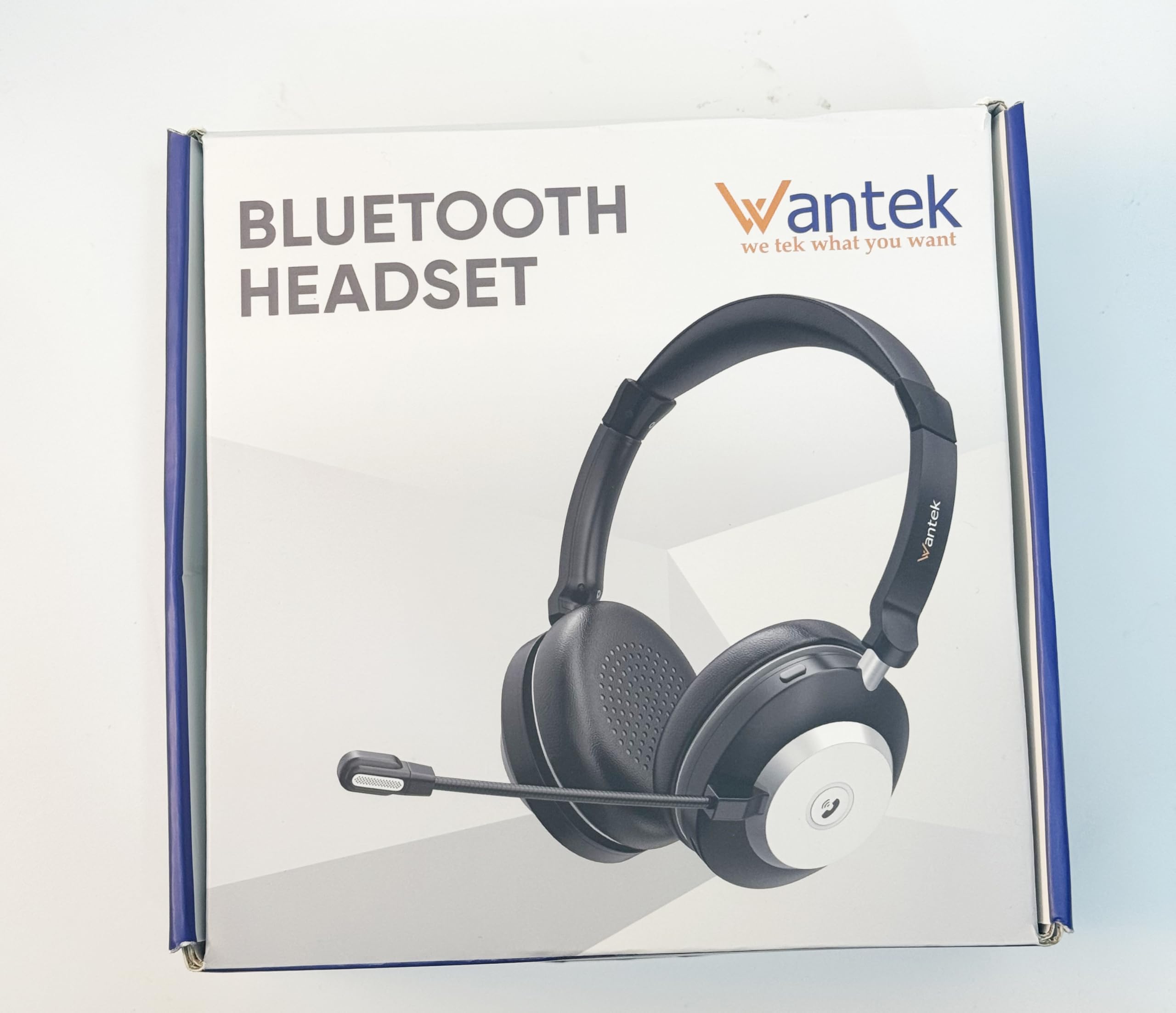 Wantek Cuffie wireless con microfono, Cuffie senza fili Bluetooth USB Dongle per PC Ufficio Zoom Skype Laptop