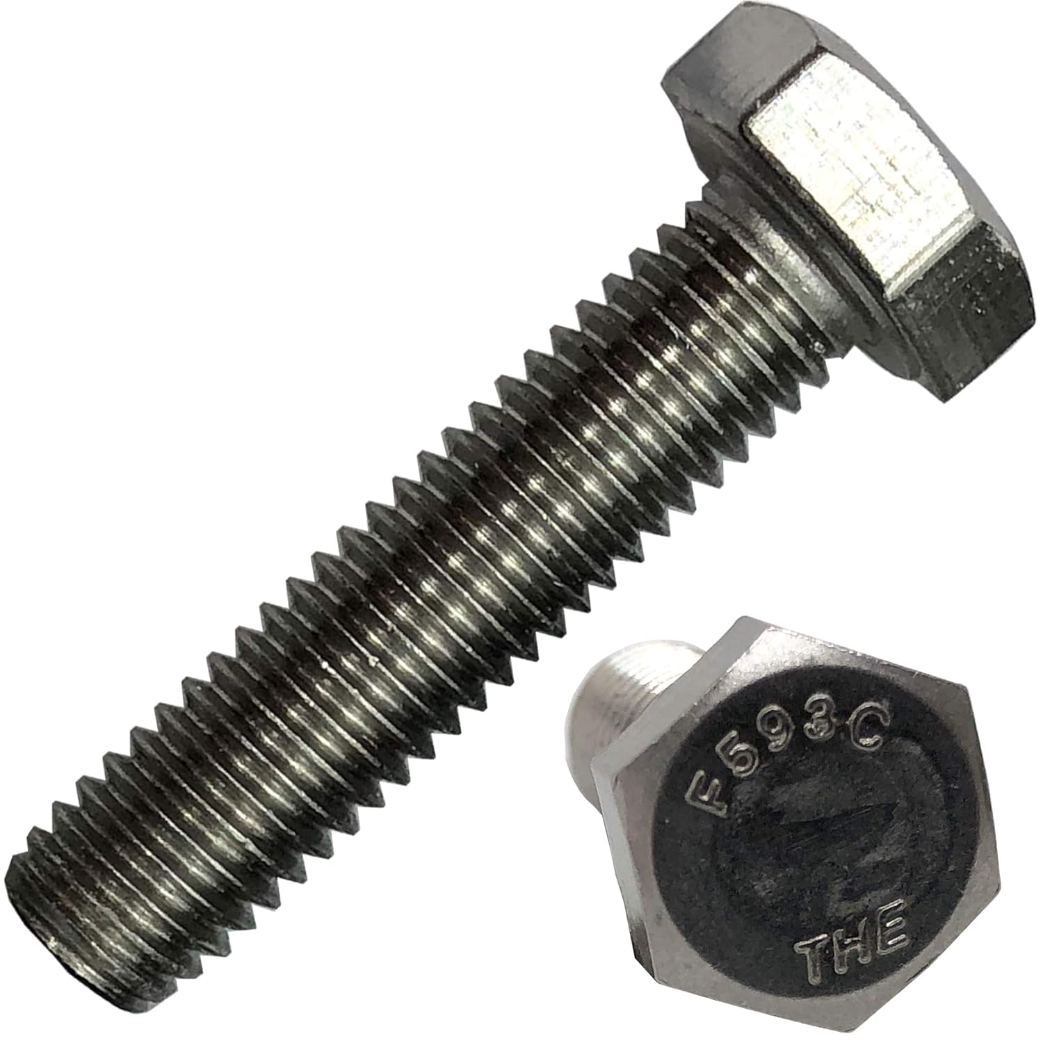 5/16-18-1.5 - 304 Stainless Steel (18-8) - Hex Head Bolts - Machine Screws - Hardened Steel Bolts - Full Thread (50)