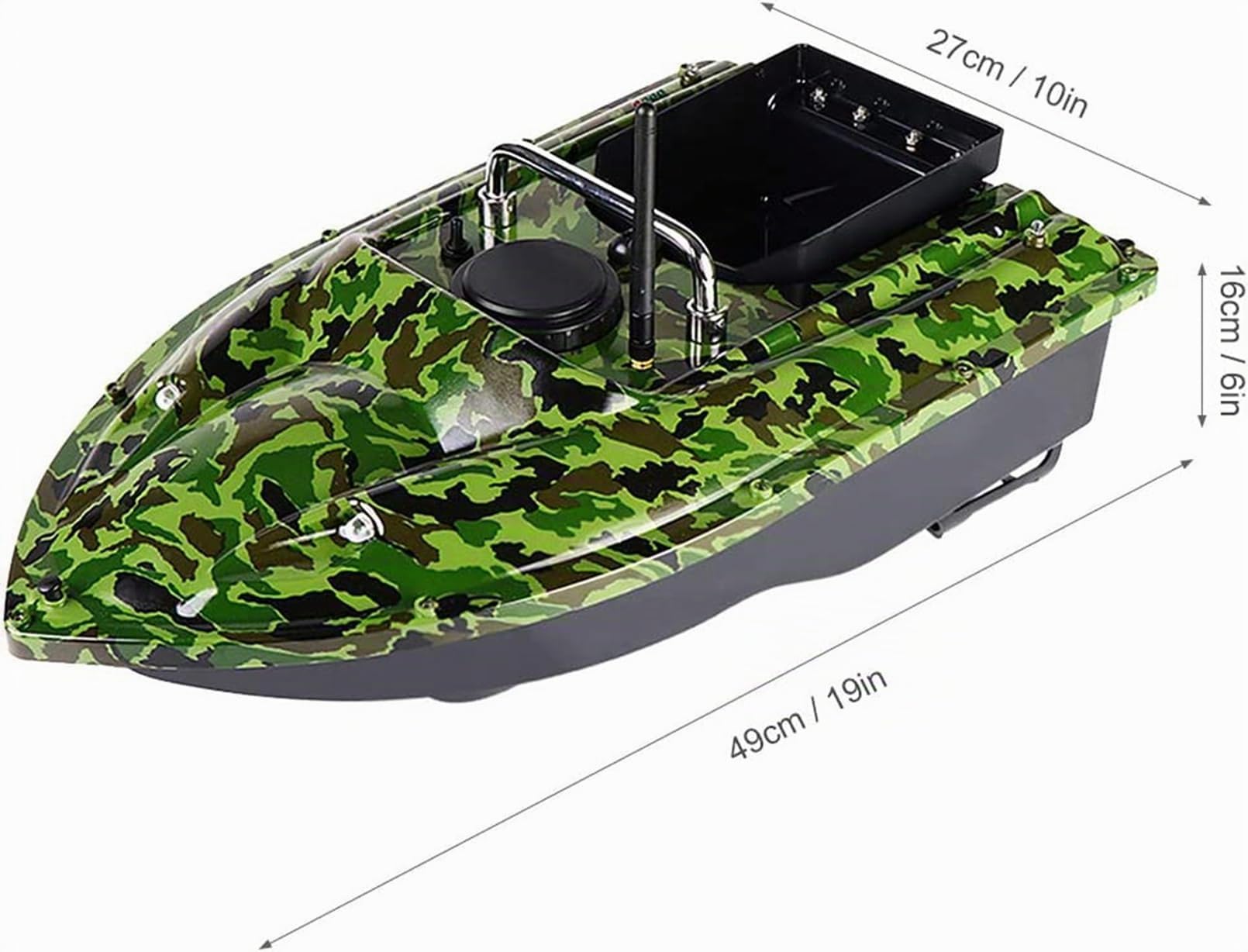 Pêche Bateau Bait 500M Télécommande Fish Finder Bait Boat,Vert
