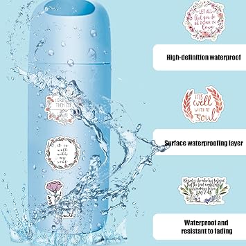 Copbopwn 100 PCS Bible Stickers, Christian Stickers, Inspirational Bible Verse, Vinyl Waterproof Jesus Stickers for Water Bottles, Skateboard, Luggage, Laptop, Journaling, Scrapbook, Easter Presents