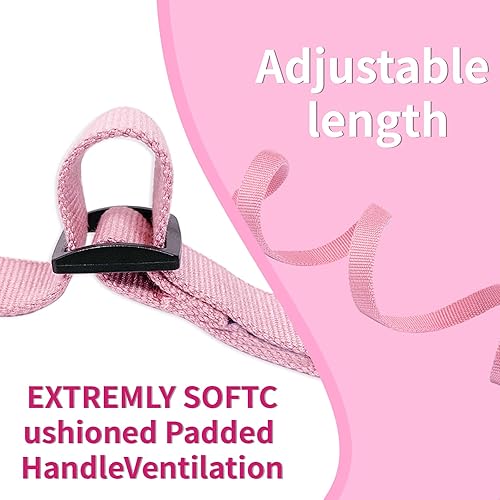 Miniatura 3 de Pawhuggies Juego de collar y correa de perro rosa, collar ajustable de fibra de bambú transpirable y correa de perro de 4 pies para perros medianos