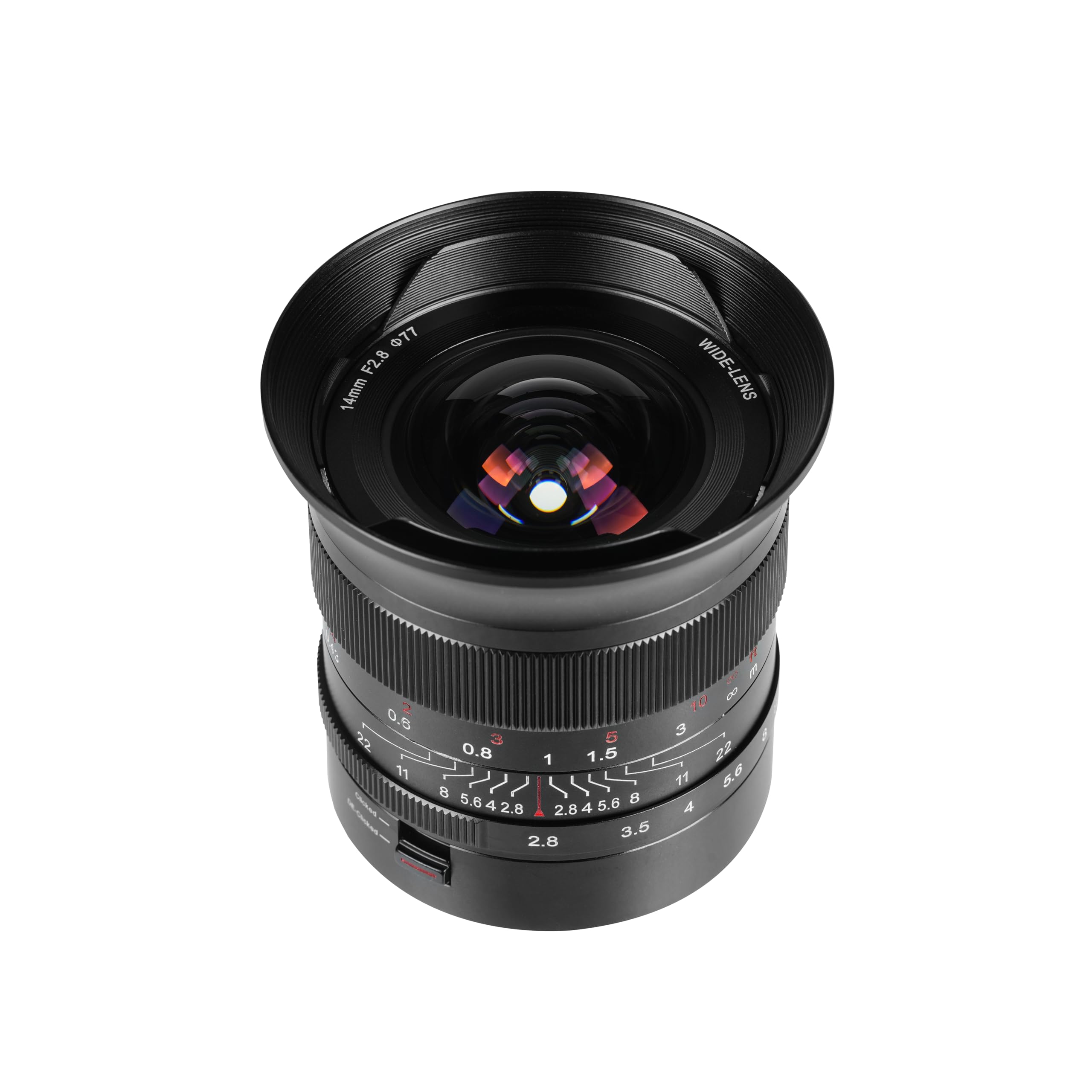 7artisans Obiettivo grandangolare F2.8 da 14 mm per Canon, messa a fuoco manuale Wide Angle Lens compatibile con fotocamera Canon RF Mount