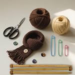 7 Pairs Bamboo Knitting Needles Set, 10Inch Long Smooth Long Wooden Knitting Needles(4-10mm) Single Point Straight Wood for Scarves, Blankets, Hats – Gift for Knitting Enthusiasts/Beginners