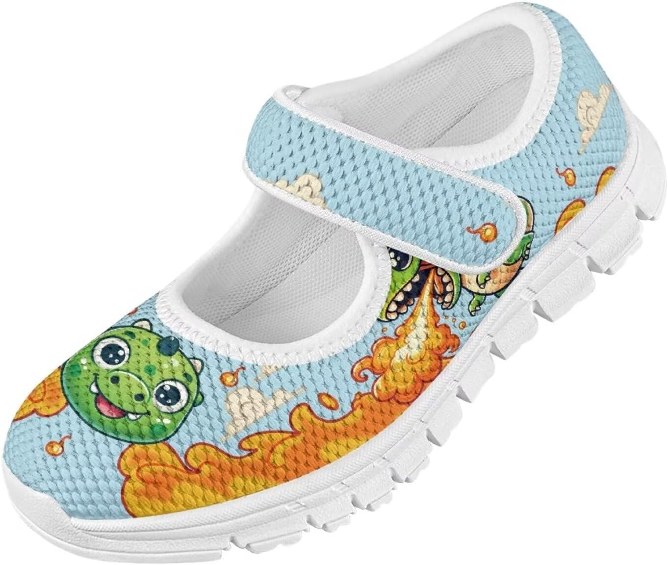 Boys Girls Flat Casual Shoes Kids Comfort Non Slip Mesh Walking Shoes Breathable Strap Athletic Tennis Sneakers US 11-15