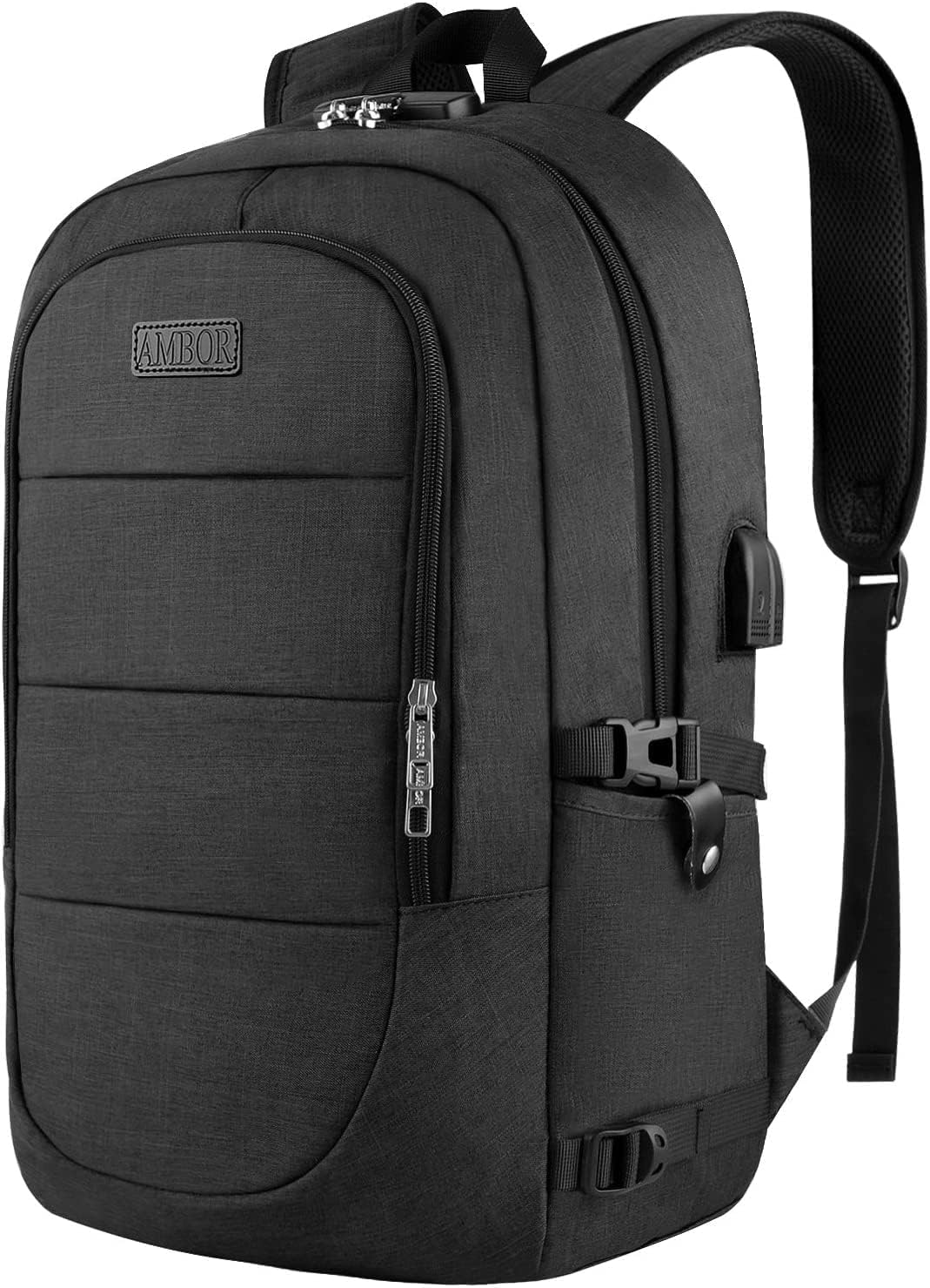 AMBOR Laptop Backpack,Anti Theft Travel Business Laptop Backpack Bag with USB Port and Lock