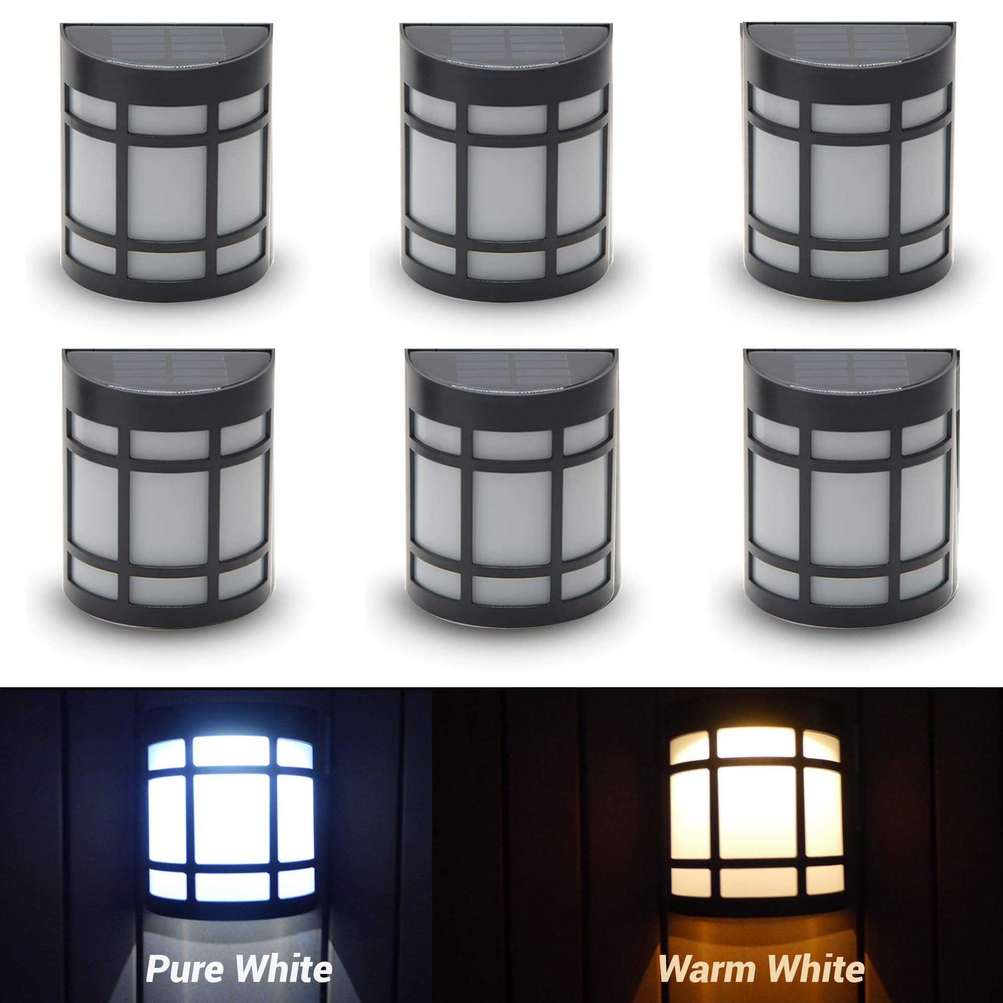 Buy Solar Deck Lights, LED Outdoor Fence Light (Rectangle), Pure White