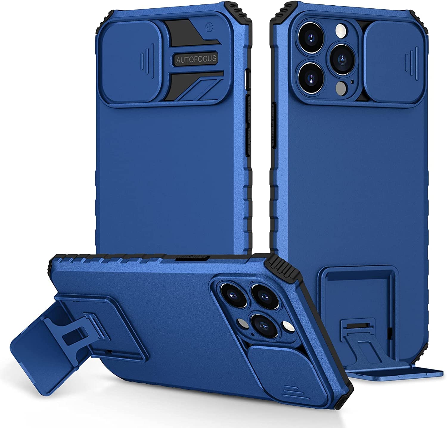 Coque fine iPhone 14 Pro Max armure antichoc bleue de 6,7 pouces - 8