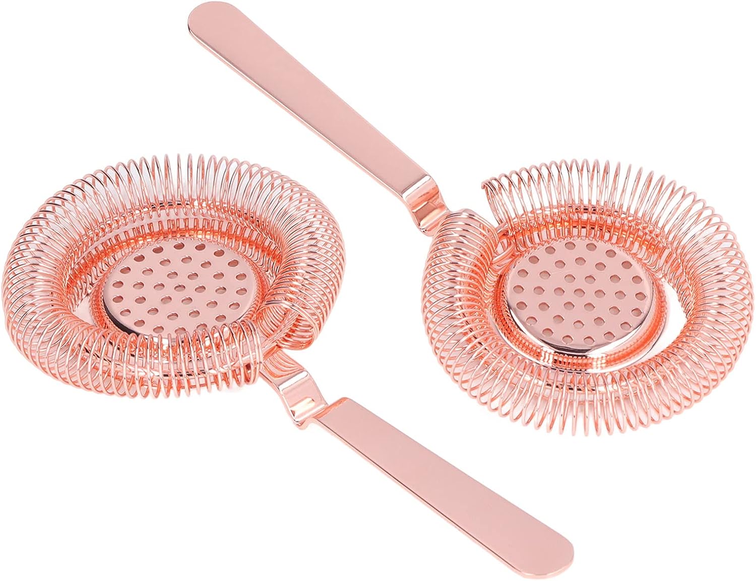 Bar Strainer Fine Filtering Professional Stainless Steel Bar Strainer Bartender Ice Drink Tea Fruite Fine Filter for Bartenders and Mixologists (Rose Gold), Cocktail Strainer, Bar Strainer Stainl
