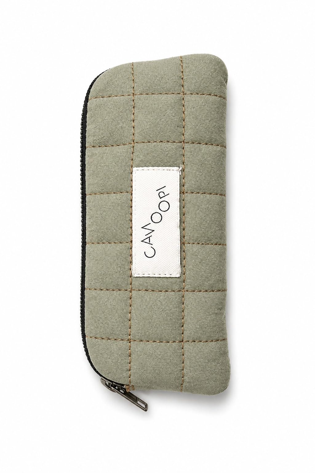 Twill Sunglasses Case for Women & Men | Soft Quilted Eyeglass Case with Zipper | Protective Glasses Pouch | Lightweight Travel Eyewear Case | Mint Green-image-33