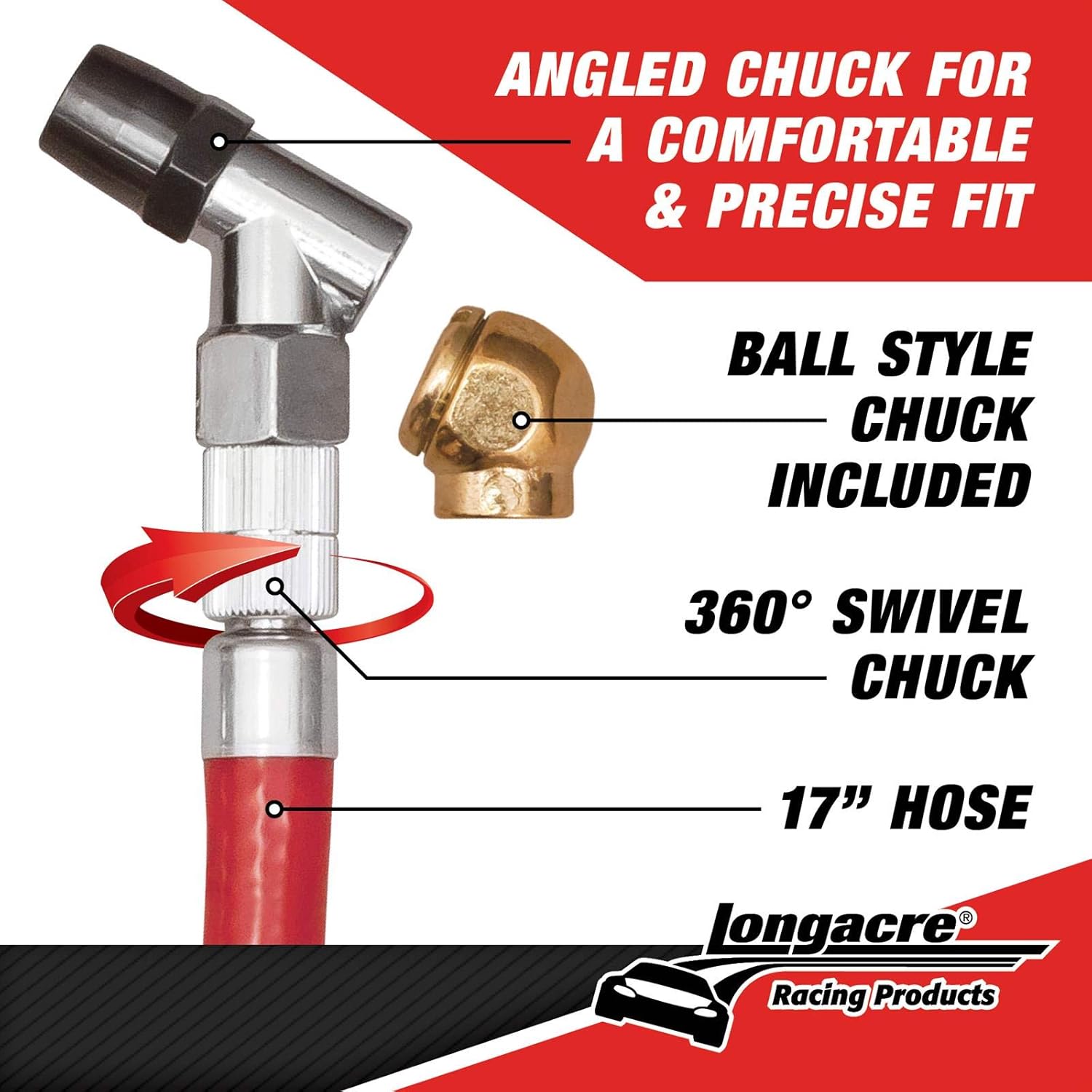 Longacre® 52-52003 Tire Pressure Gauge, 2-1/2 Inch, 0-60 PSI : Automotive
