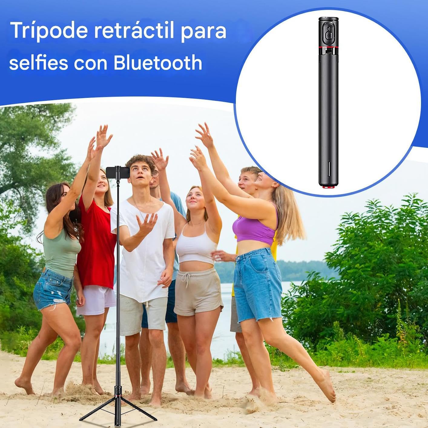 Selfie Stick Telefono Supporto Magnetico Rotante A 360 Gradi | Treppiede Selfie Stick Wireless Per Cellulare Supporto Fotografico Per Palestra, Cucina, Escursionismo, Famiglia E