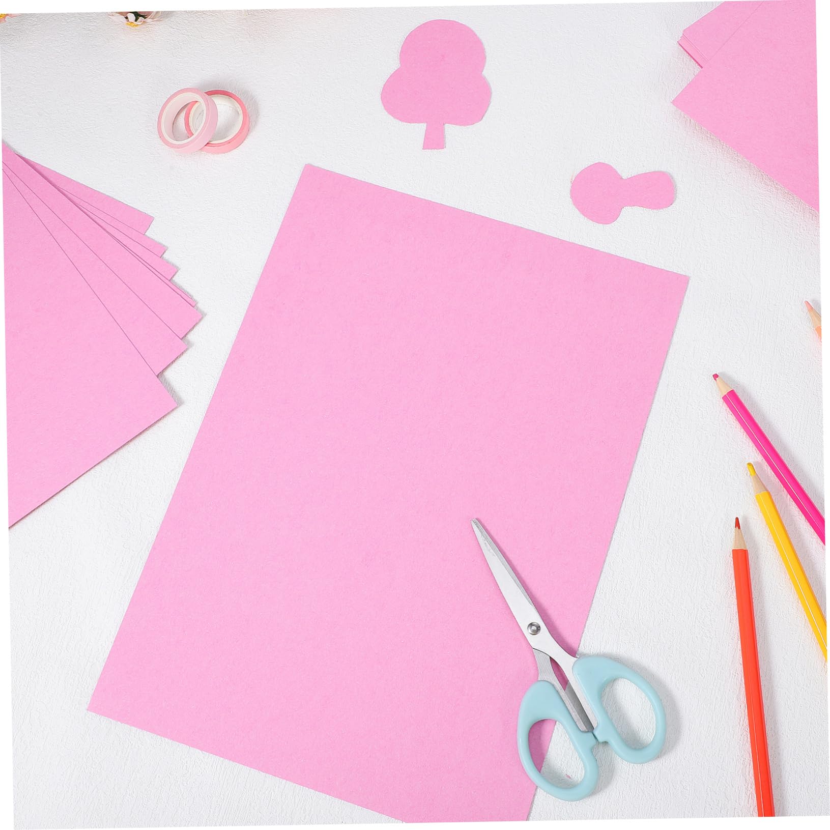 Papier Cartonné Couleur A4 Rose 230g, 100 Feuilles, Robuste et Facile à Manipuler, pour Découpage et Fabrication de Cartes pour Garçon et Filles