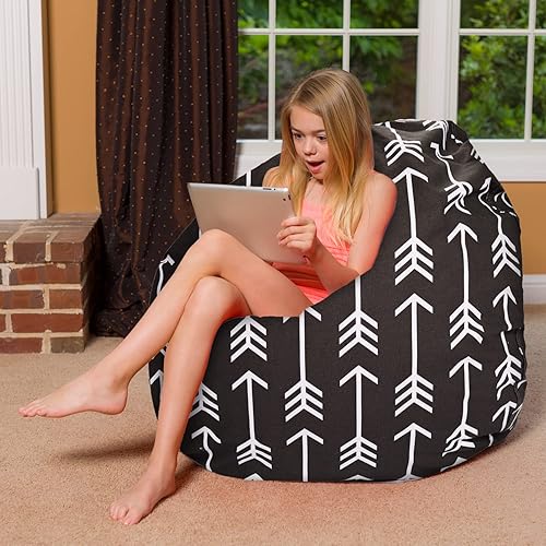 Miniatura 189 de Posh Creations - Sillón puff para niños, adolescentes y adultos, incluye funda extraíble y lavable a máquina, grande de 38 pulgadas, piel de conejo