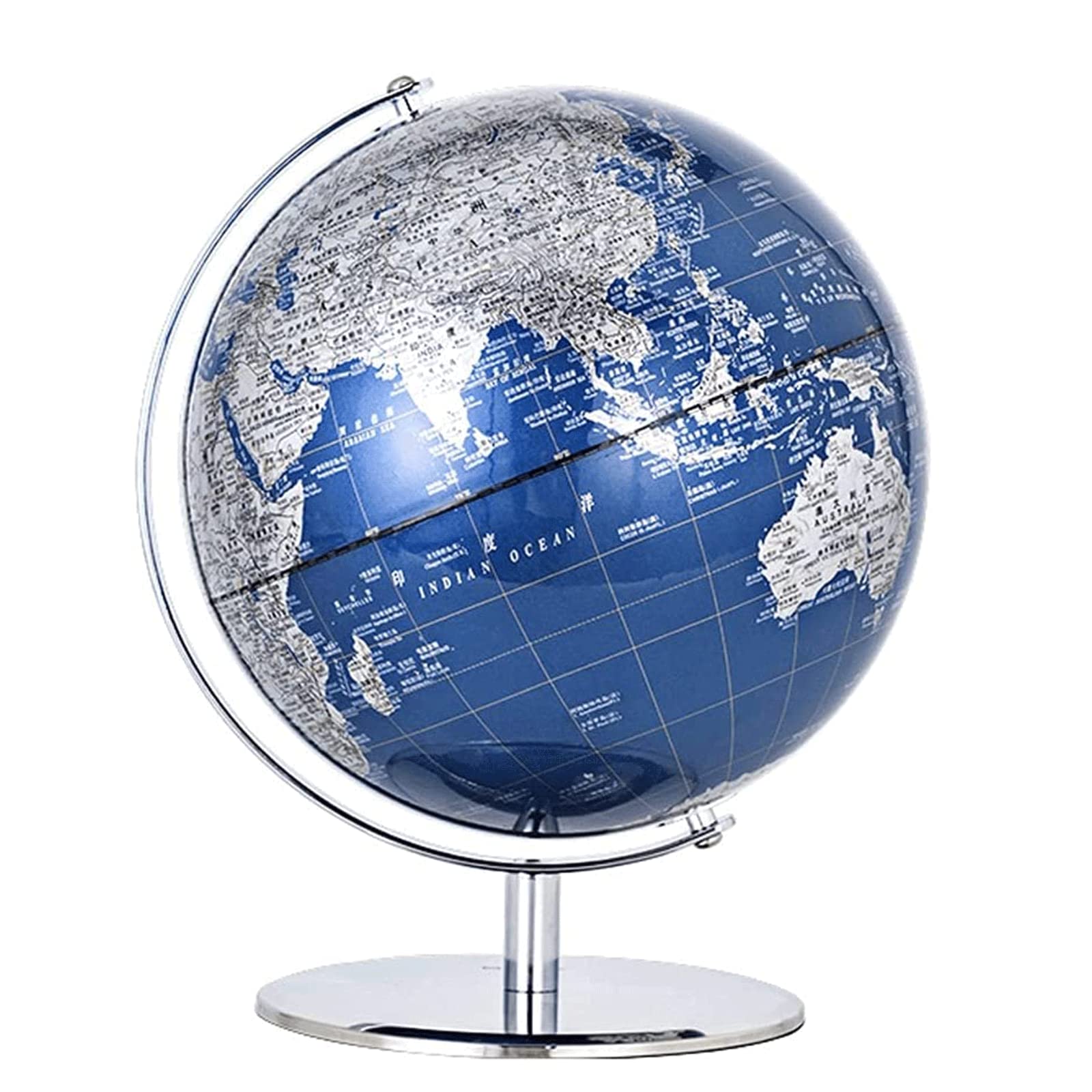 Rotating World Globe with Stand,Educational Desktop Geographic Globe for Adults, Perfect for Research,Fun Learning Experience