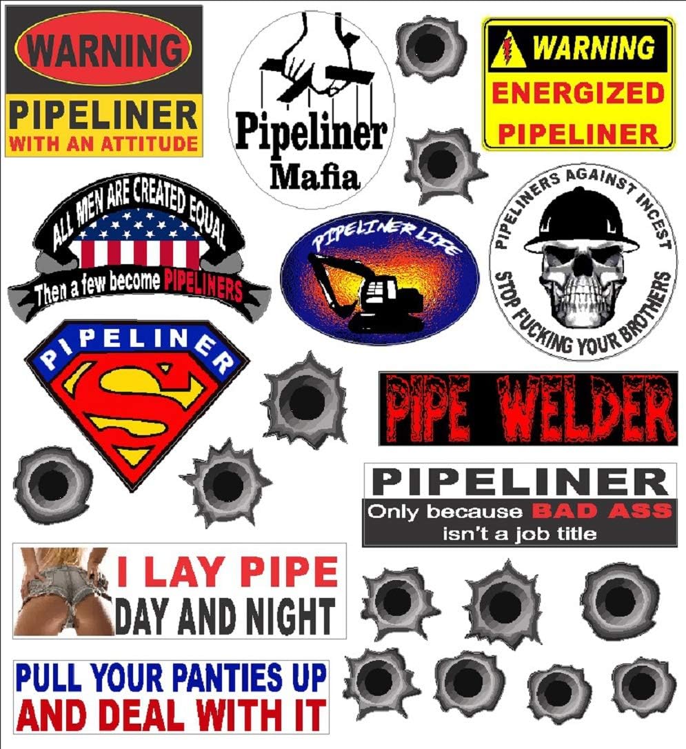 Pipeliner 23 Sticker Value Pack, Hard hat Stickers,