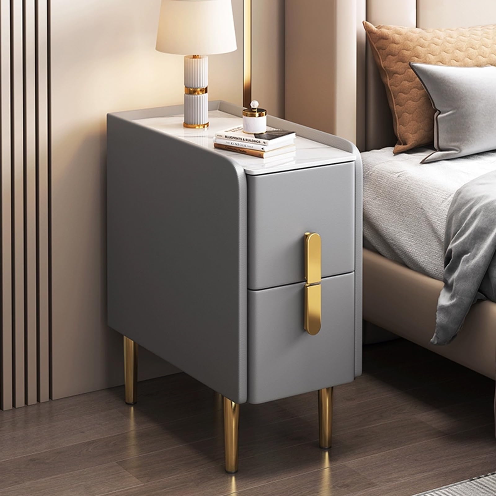Table de chevet moderne 2 tiroirs pour résoudre le manque de rangement de nuit