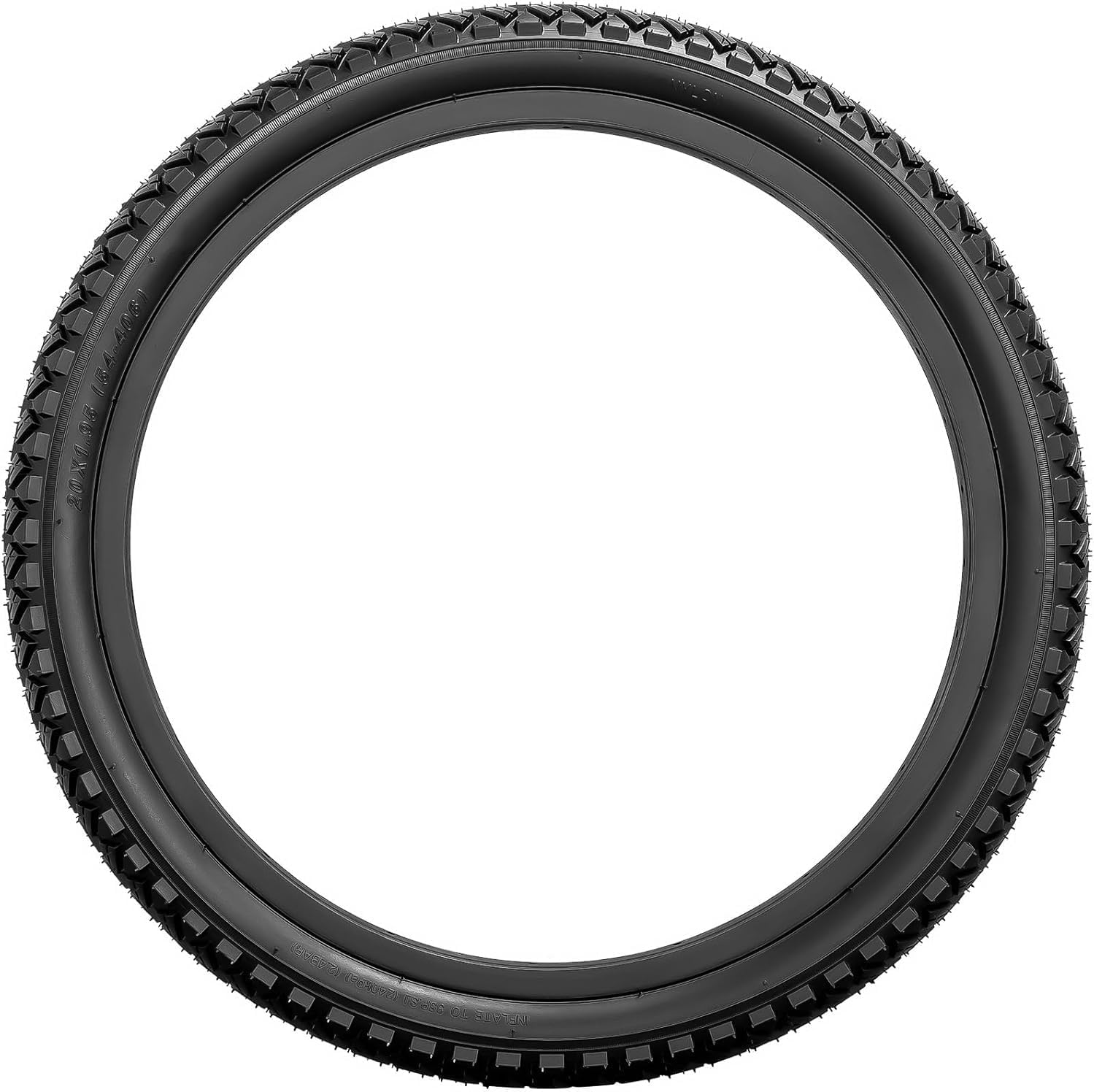YUNSCM 2-PCS 20 pollici bicicletta pneumatici 20x1.95/54-406 and 20 pollici bicicletta camera d'aria Schrader Valve Compatible with 20x1.90 20x1.95 20x2.0 All-Terrain Directional Tread (Y-357)