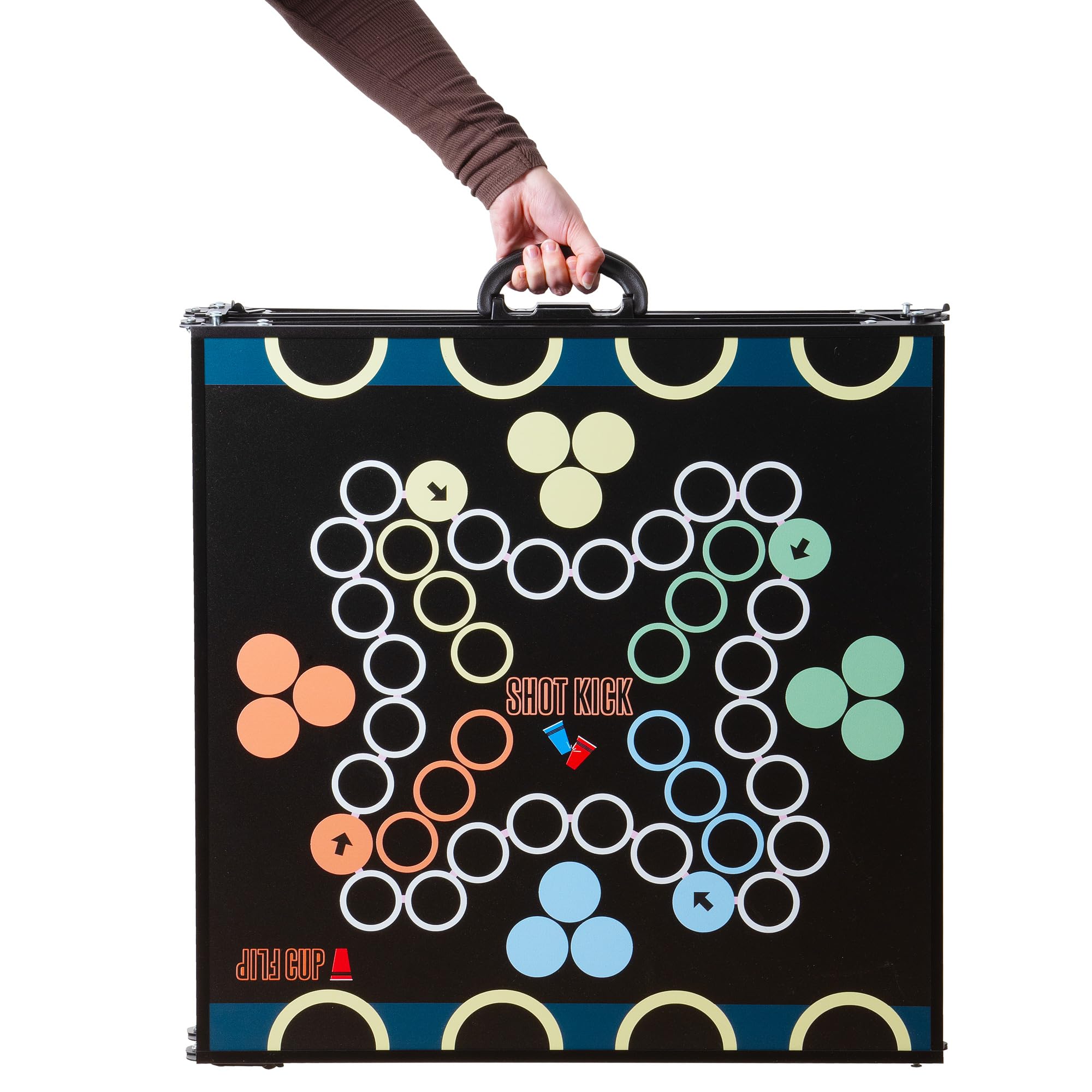 CampFeuer Bierpong Tisch | Klappbarer 6 in 1 Multigame Tisch inkl. 106-teiliges Zubehörset | Beer Pong Spiel für Rage Cage, Schnapspong & Partyspiele | Trinkspiel für Erwachsene | Partygame