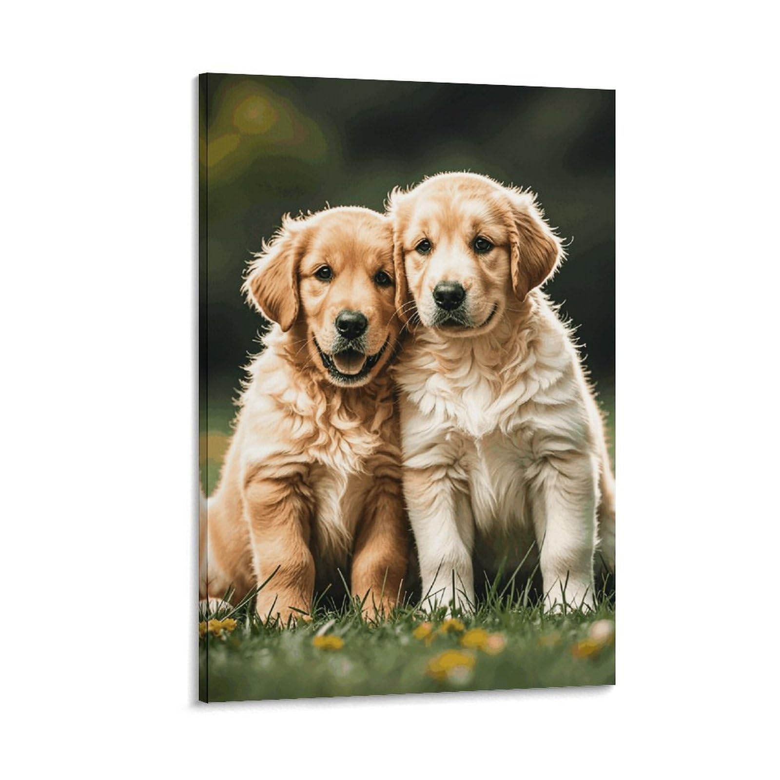 Toile murale golden retriever 60x90cm pour un salon chaleureux - 8