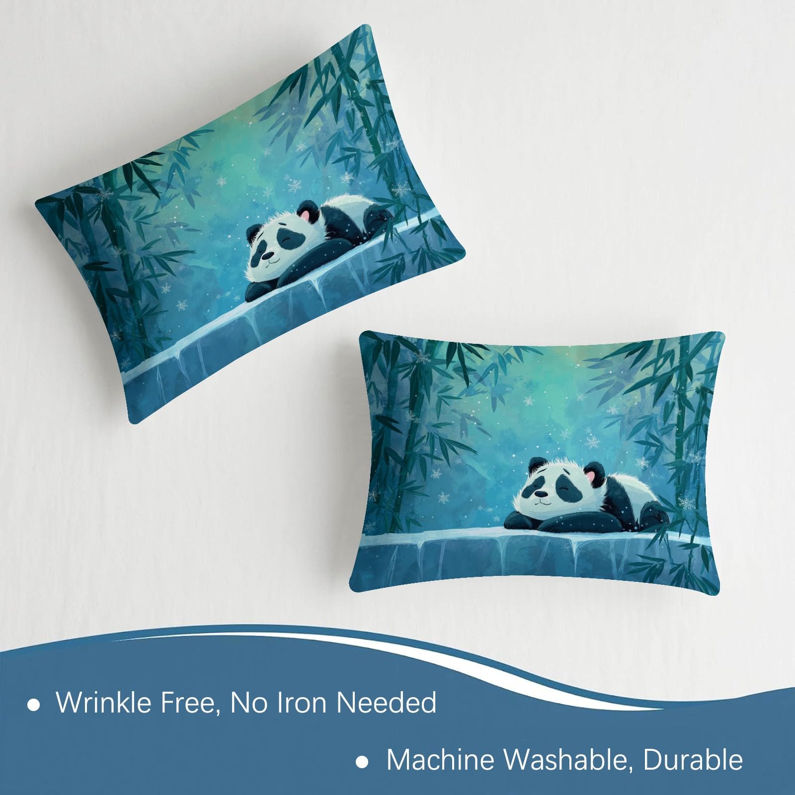Cartoon Panda Sábana bajera ajustable para niños, microfibra suave hasta 30 cm de altura de colchón, protector de colchón elástico para cama con somier y cama de agua (180 x 200 x 30 cm, animales de