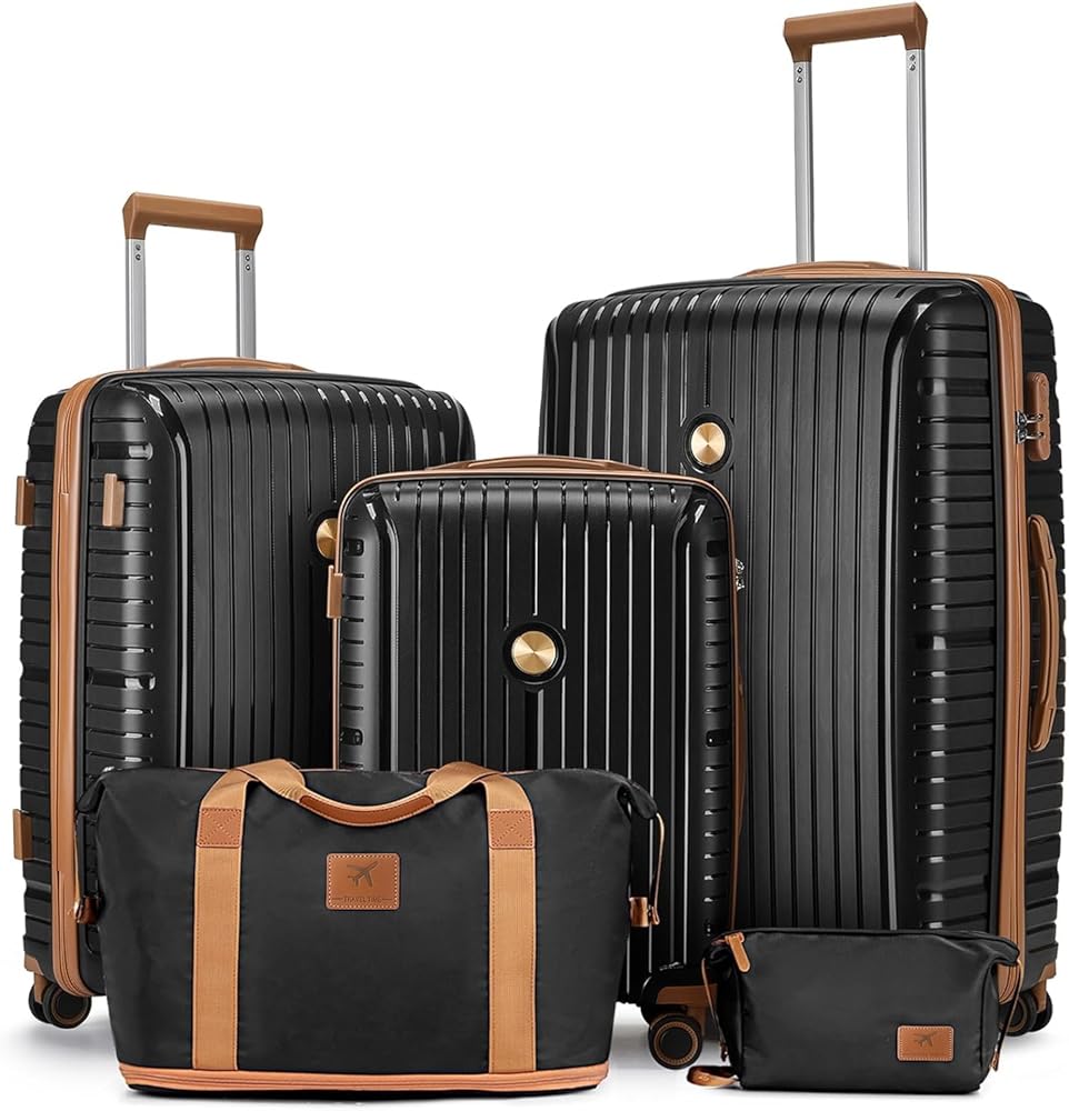 Amazon.com | Joyway Luggage Sets 5 Piece PP Hardshell Carry on