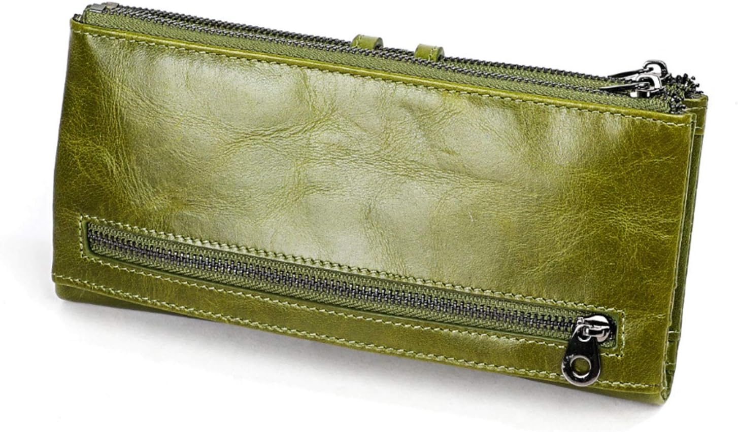 Leather Wallets For Women Western Bifold Check Book Holder Women's Wallets, Card Cases & Money Organizers Large (green) - Image 4