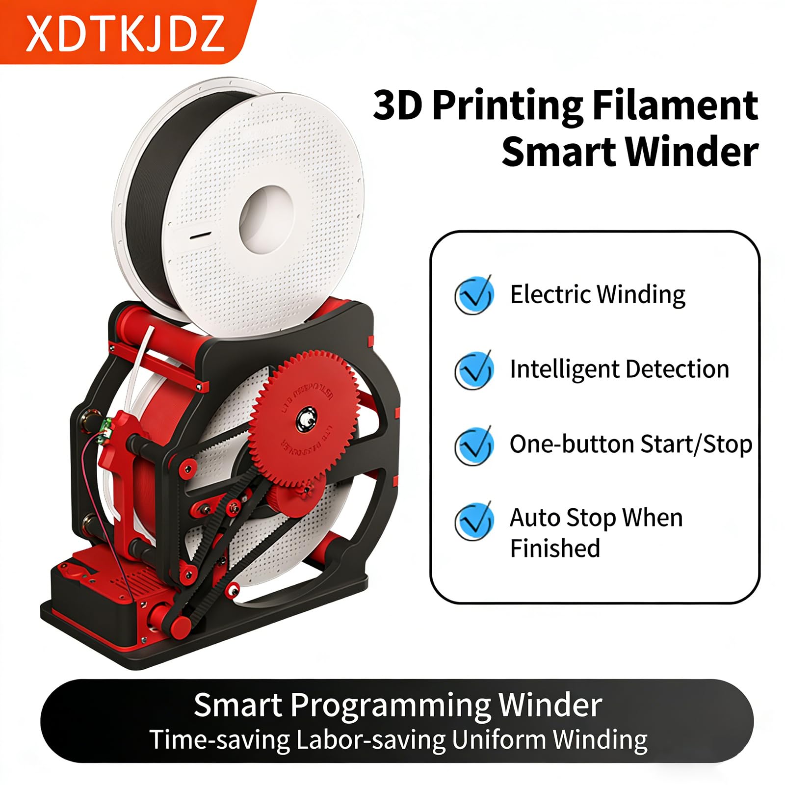 3D-Drucker-Filamentaufroller mit einstellbarer Geschwindigkeit und Präzisionssynchronriemen für Druckbegeisterte