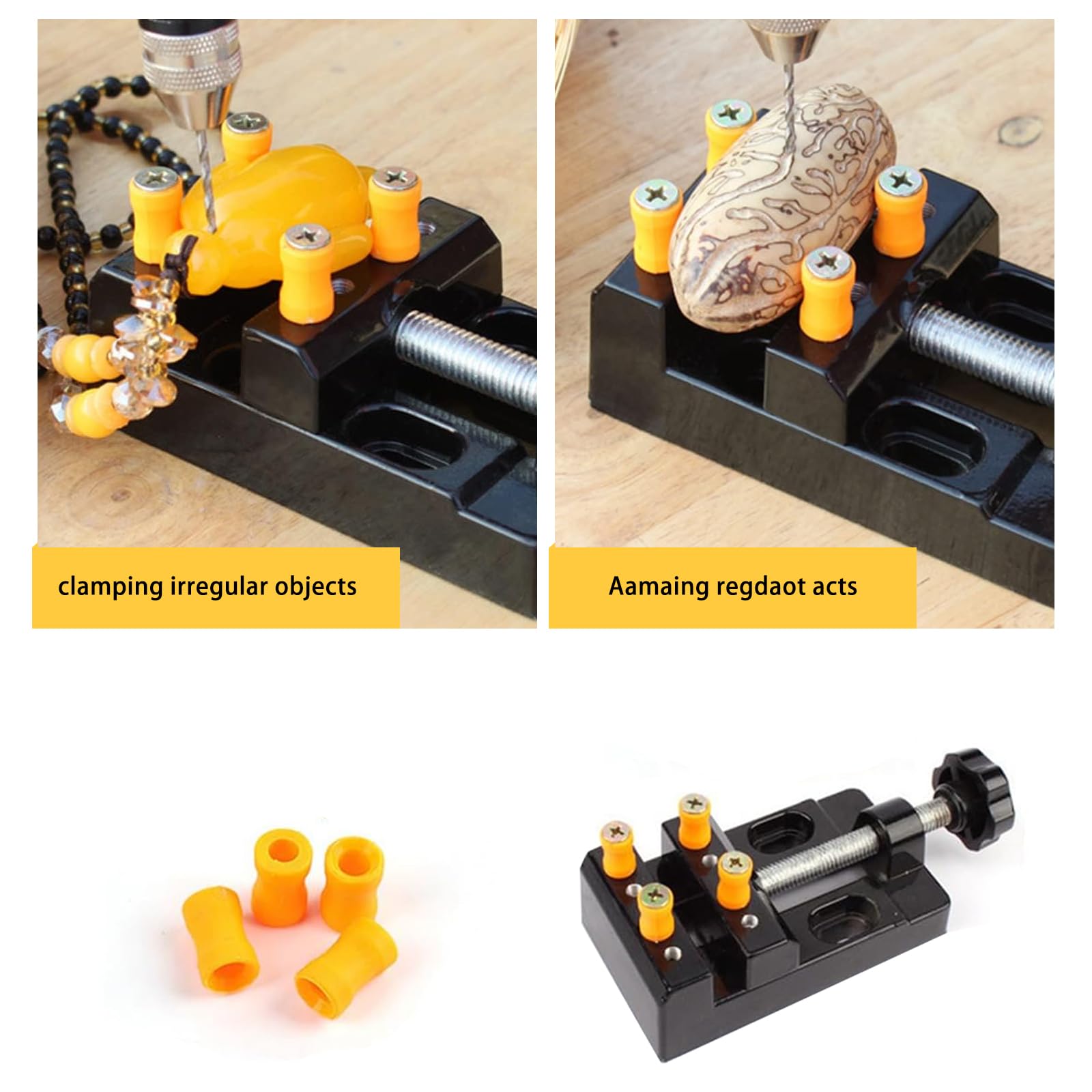 Mini-bankschroef – 2 Stuks, Aluminiumlegering, Klembereik 10-53 Mm, 360° Draaibaar, Voor Hobby En Sieradenwerk