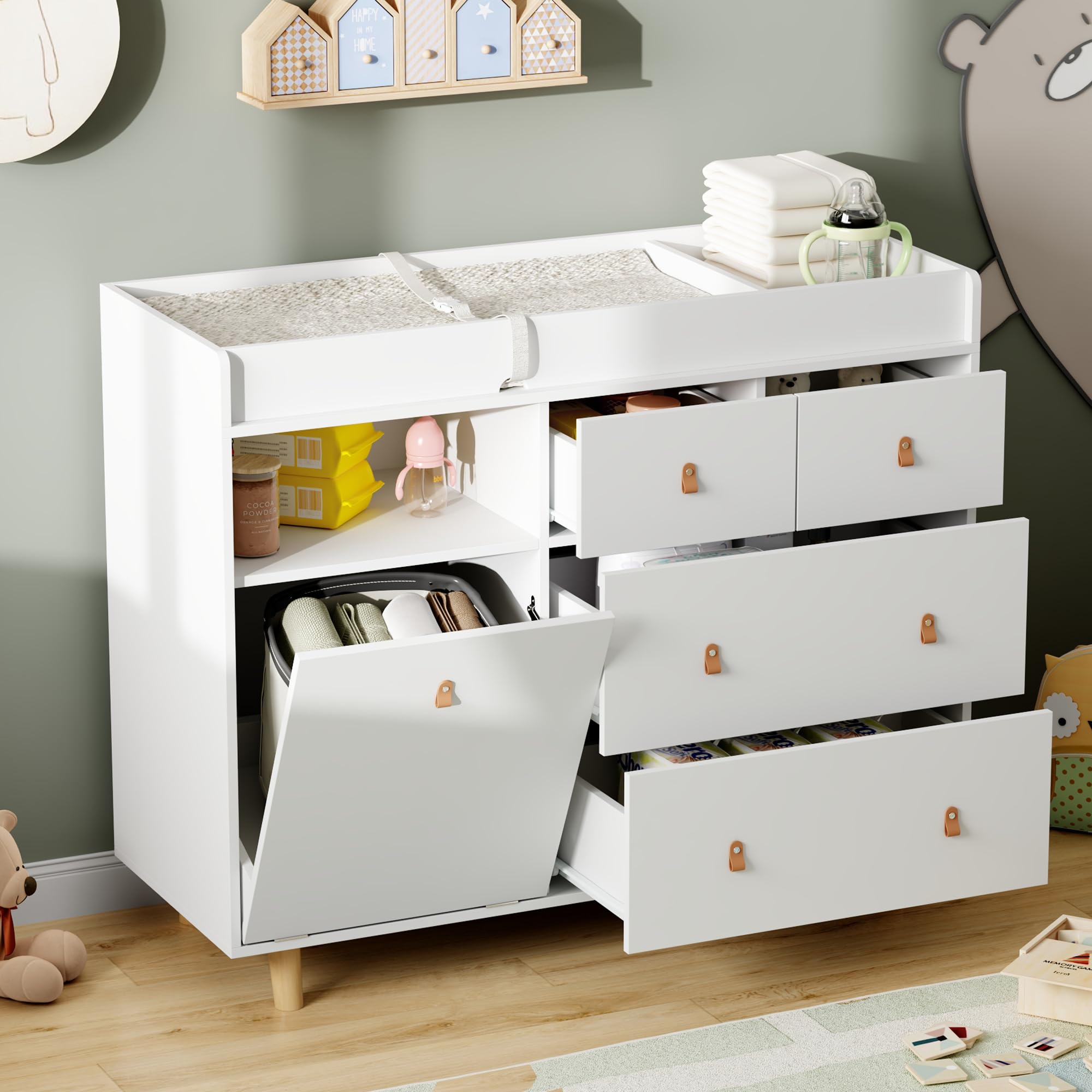 Amazon.com : ROMSHINE Baby Changing Table Dresser with 5 Drawers