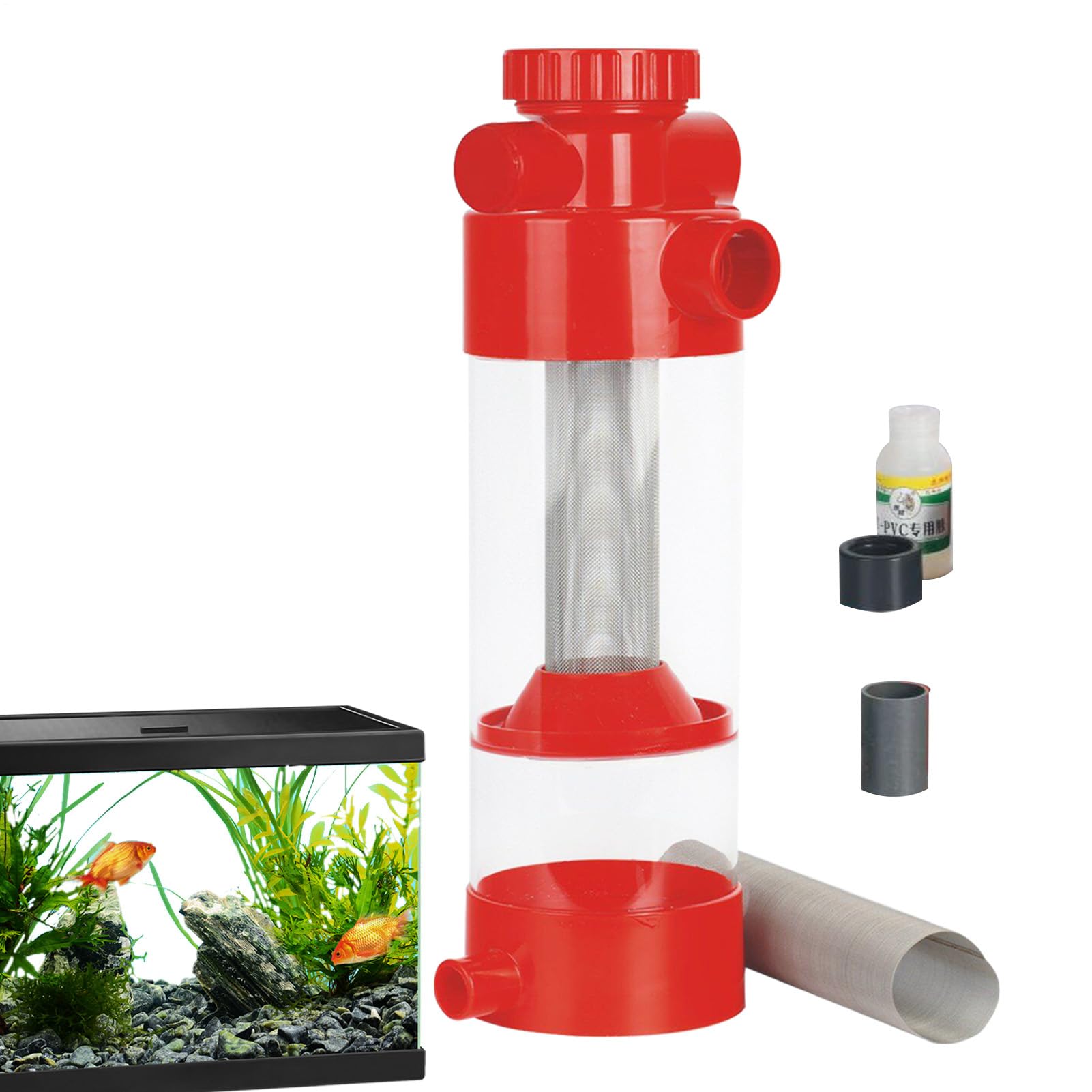 Recolector De Excrementos De Pescado Separador Filtro de Excrementos para | Equipo de Limpieza, Separador Externo para Peceras y Acuarios