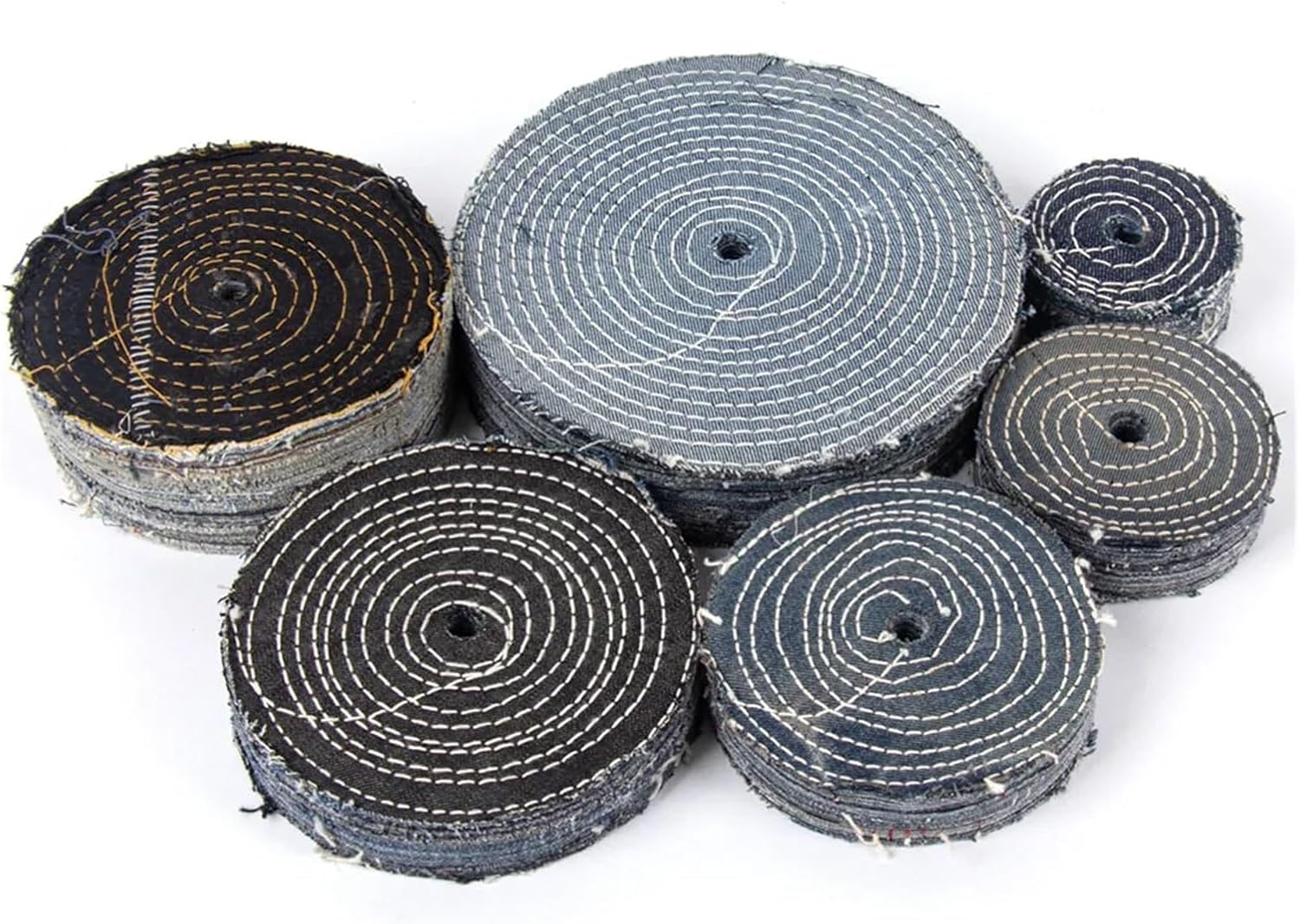 Buffing Wheel 4~12 Inch Cowboy Cloth Polishing Wheel Denim Buffing Grinding Dics for Stainless Steel Metal Polishing 1Pc(100mm)