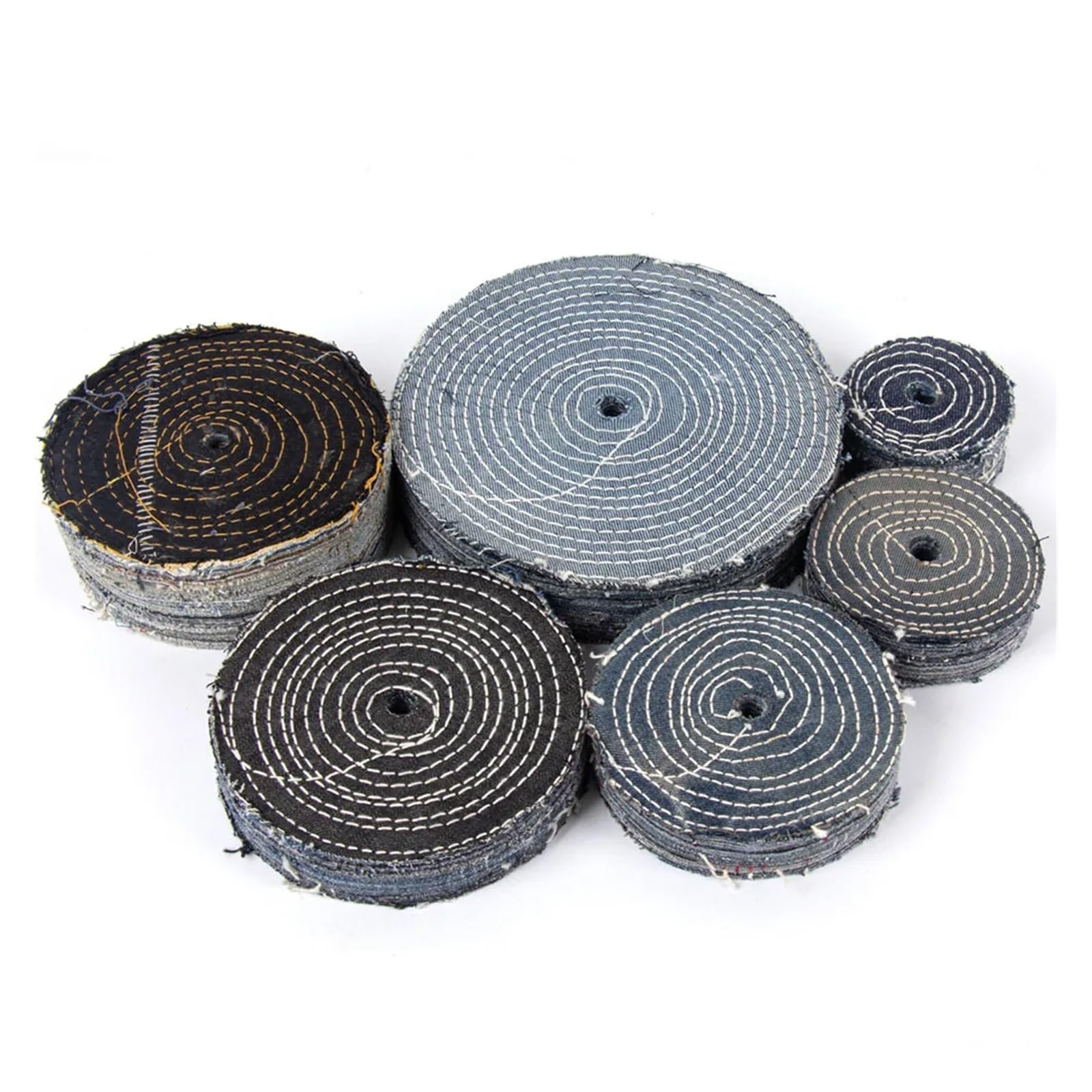 Rueda de Pulido de Tela Vaquera de 4 a 12 Pulgadas, Discos de Pulido de Mezclilla for pulir Metales de Acero Inoxidable, 1 Pieza(200mm)