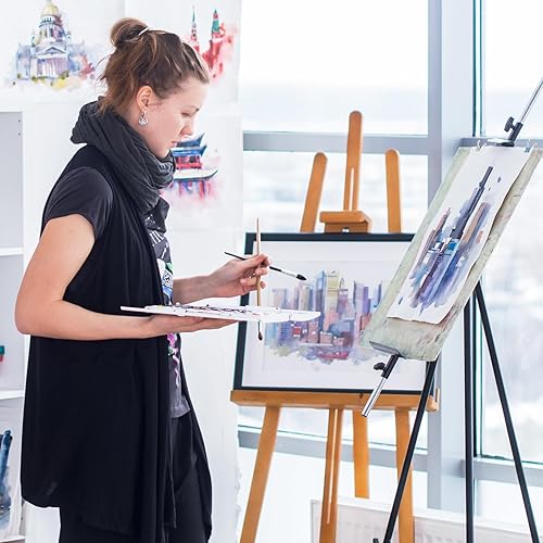 Miniatura 5 de Tenceur Rollo de lienzo largo ancho de algodón blanco, lienzos grandes para pintar artistas, pintura, telón de fondo para óleo y pintura acrílica