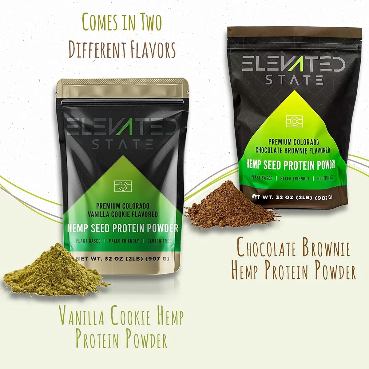 Elevated State Hemp Protein Powder - Plant Based Protein - Colorado/USA Locally Sourced - Vegan Protein Shake Benefits > Paleo - Soy Free - Dairy Free - Sustainable : Health & Household