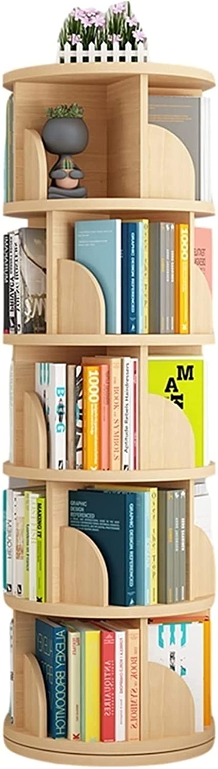Libreria Libreria Girevole Bambini Bambini Interesse per la Lettura Assemblare Libri Riviste CD E Album Fotografico in Soggiorno (Colore: Marrone, Dimensioni: 40 * 160 cm) (Marrone 40 * 160 cm)