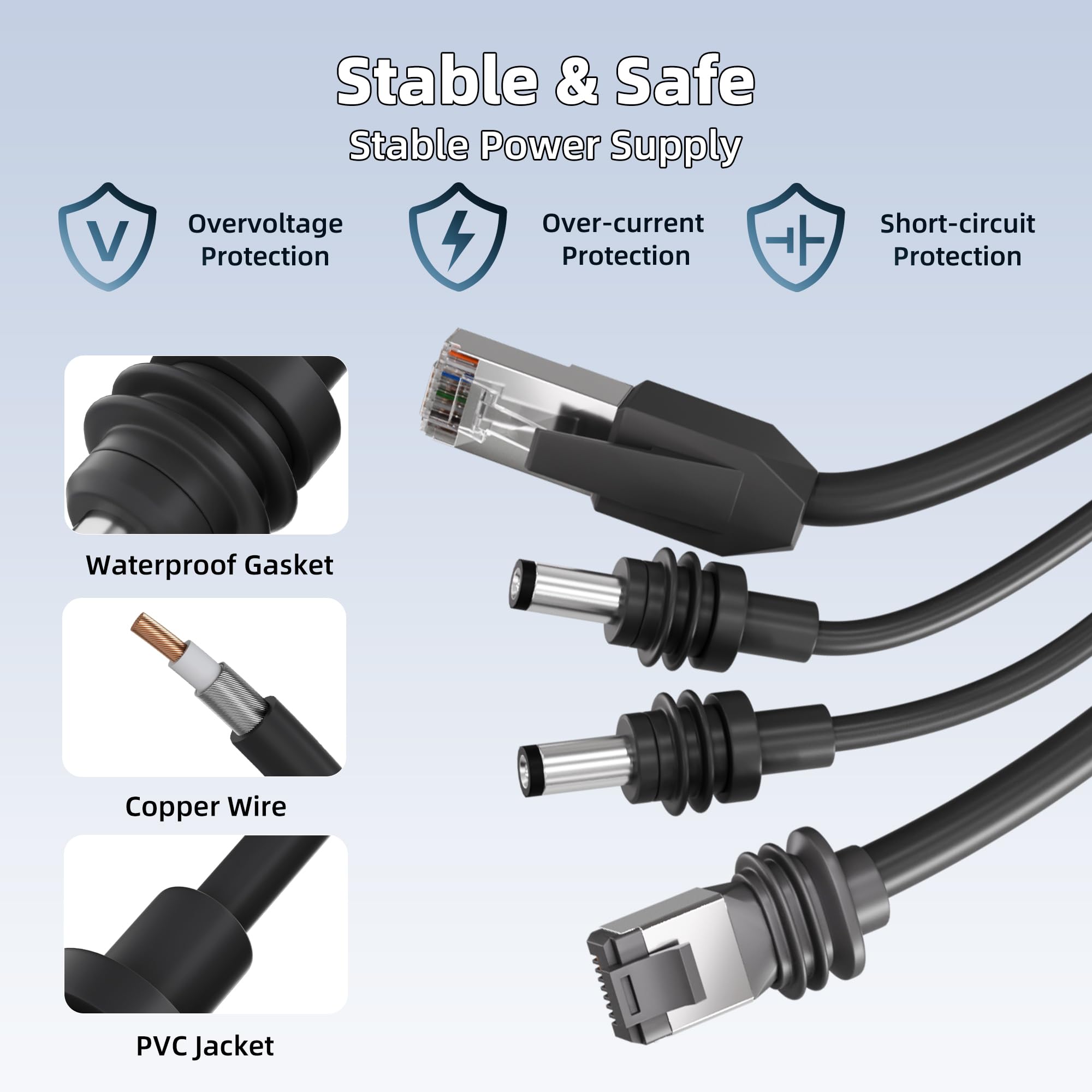 Joinfworld Kabel 2 w 1 do Starlink Mini, DC/USB C na kabel zasilający DC
