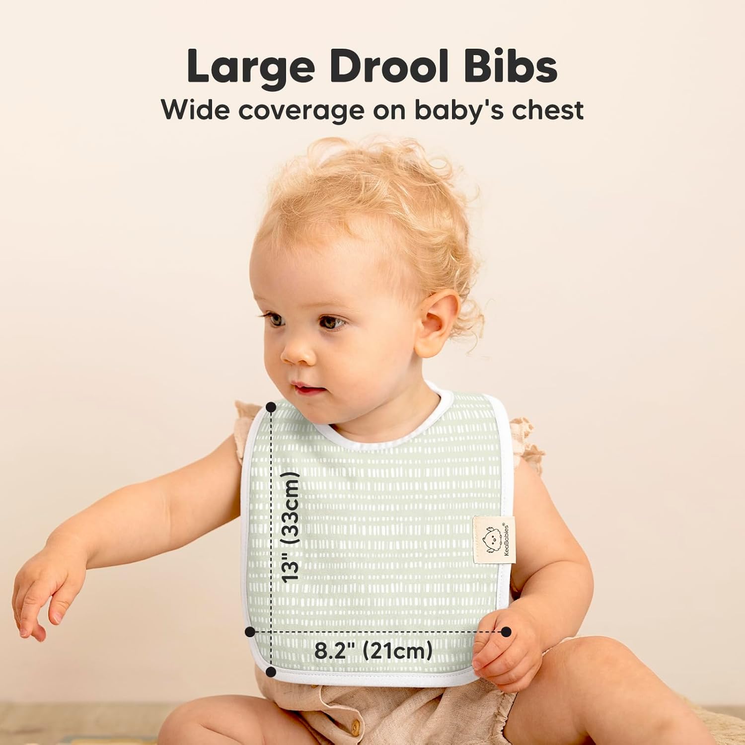 KeaBabies 8-Pack Baby Bibs for Boy, Girl and 5-Pack Muslin Baby Burp Cloths for Baby Boys and Girls - Drool Bibs for Baby Girl, Boy, Toddler, Infant Bibs - Cotton Baby Washcloth, Burp Rag