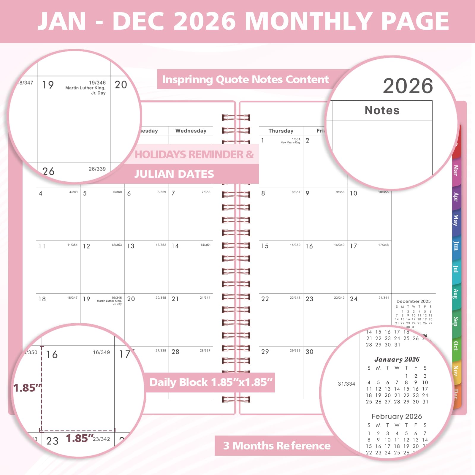 Snapklik.com : 2026 Planner - 2026 Planner Weekly And Monthly From Jan ...