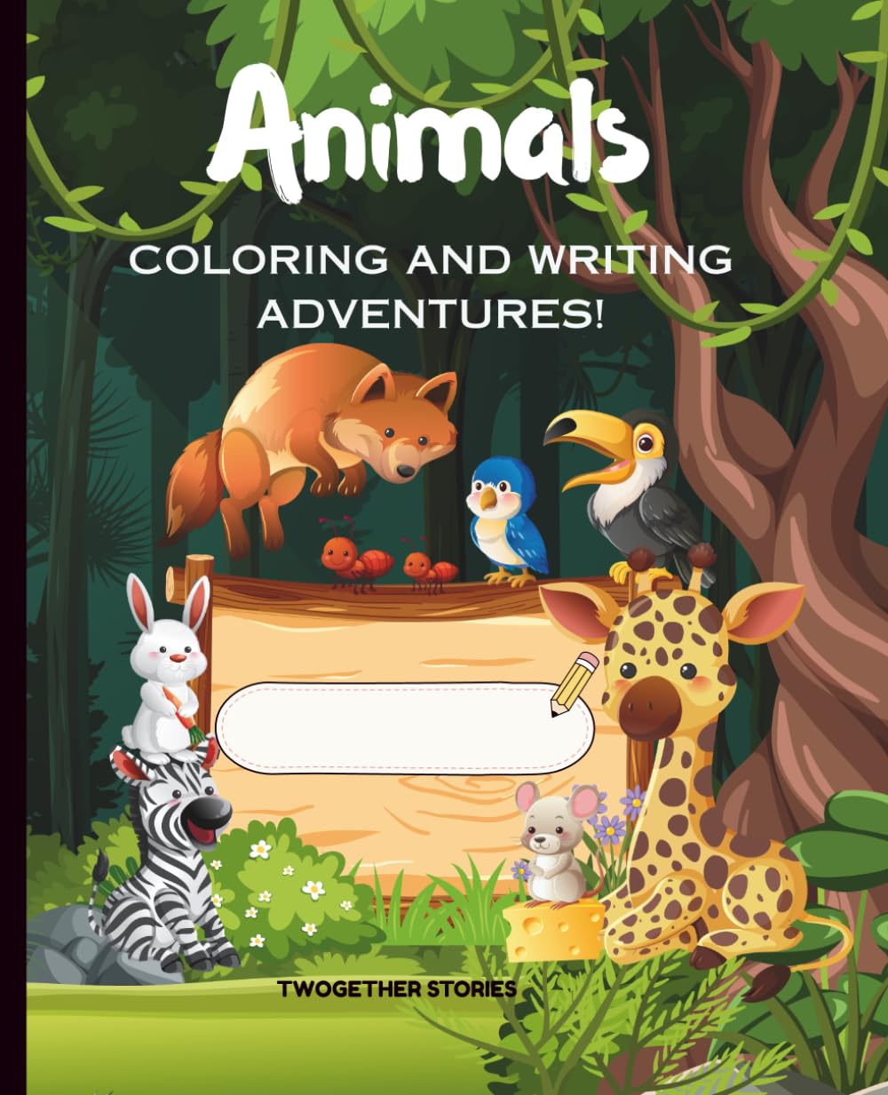 Animals coloring and writing adventures: A Fun-Filled ABC Adventure for Little Learners