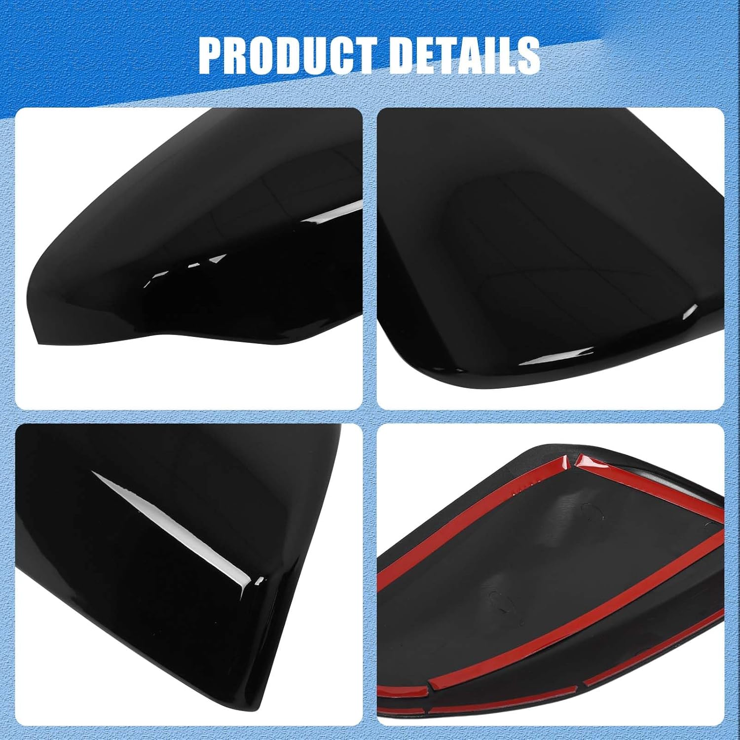 Side Rearview Mirror Cover for S-ubaru Outback 2021-2024 Accessories, ABS Car Side Door Exterior Mirror Guard Cover Caps (Glossy Black)