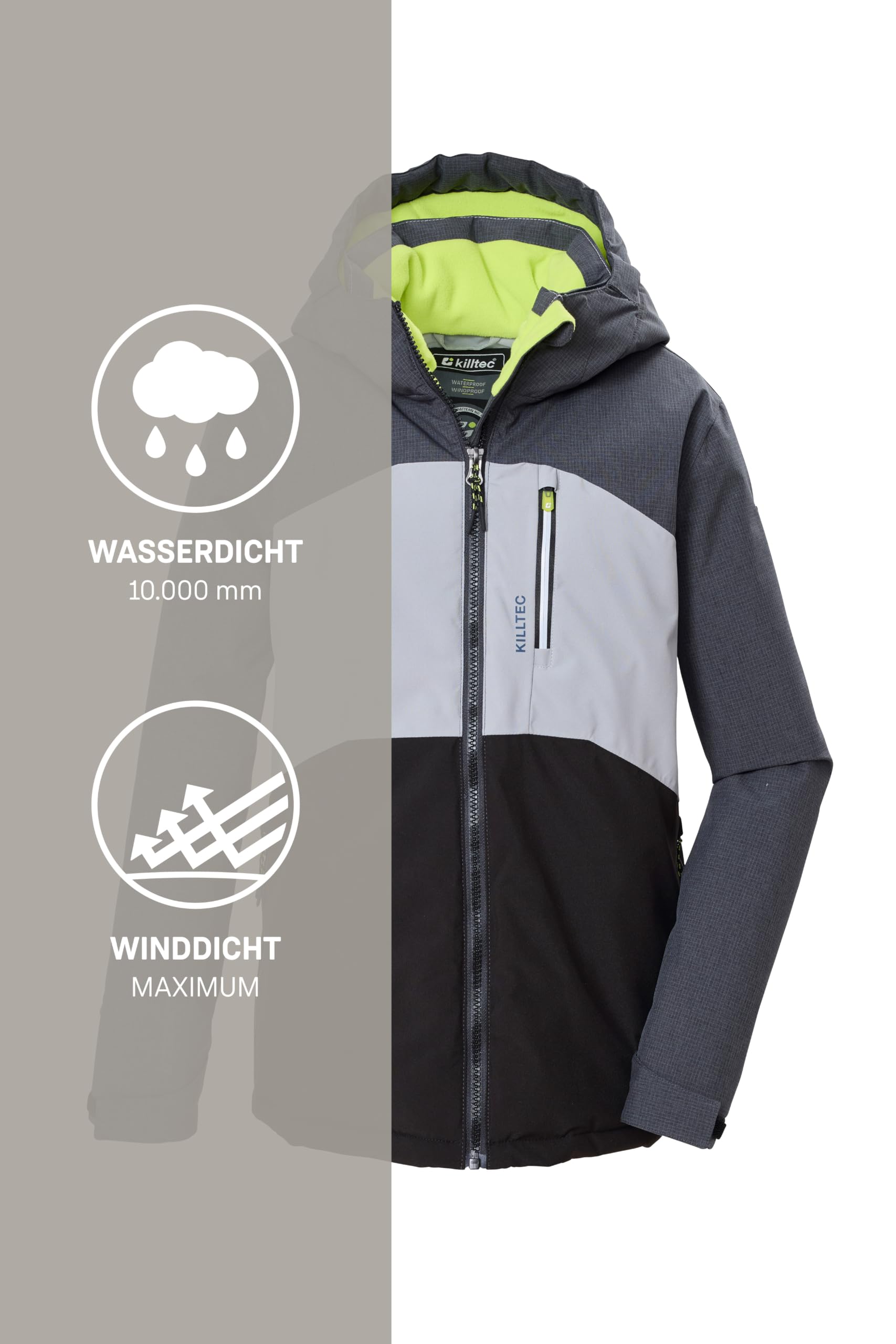 Killtec Jungen Kow 172 Bys Jckt Funktionsjacke/Outdoorjacke mit Kapuze (1er Pack)