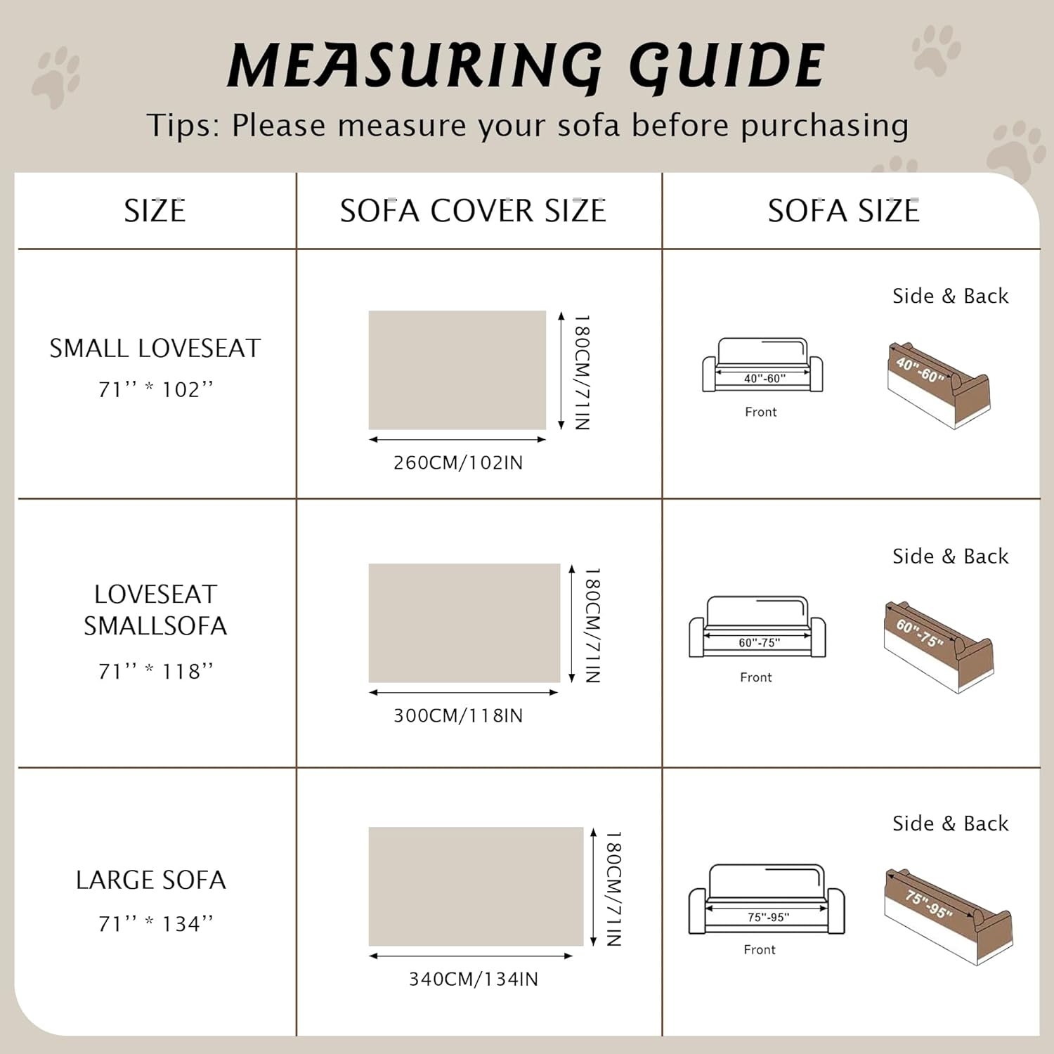 PuTian Couch Cover for Dogs - Waterproof Anti-Scratch Washable Non Slip 3 Cushion Cover Blanket L Shaped Recliner Sectional Arm Chair Sofa Slipcover for Pet Cats Kids, 71X118 in Boho Grey