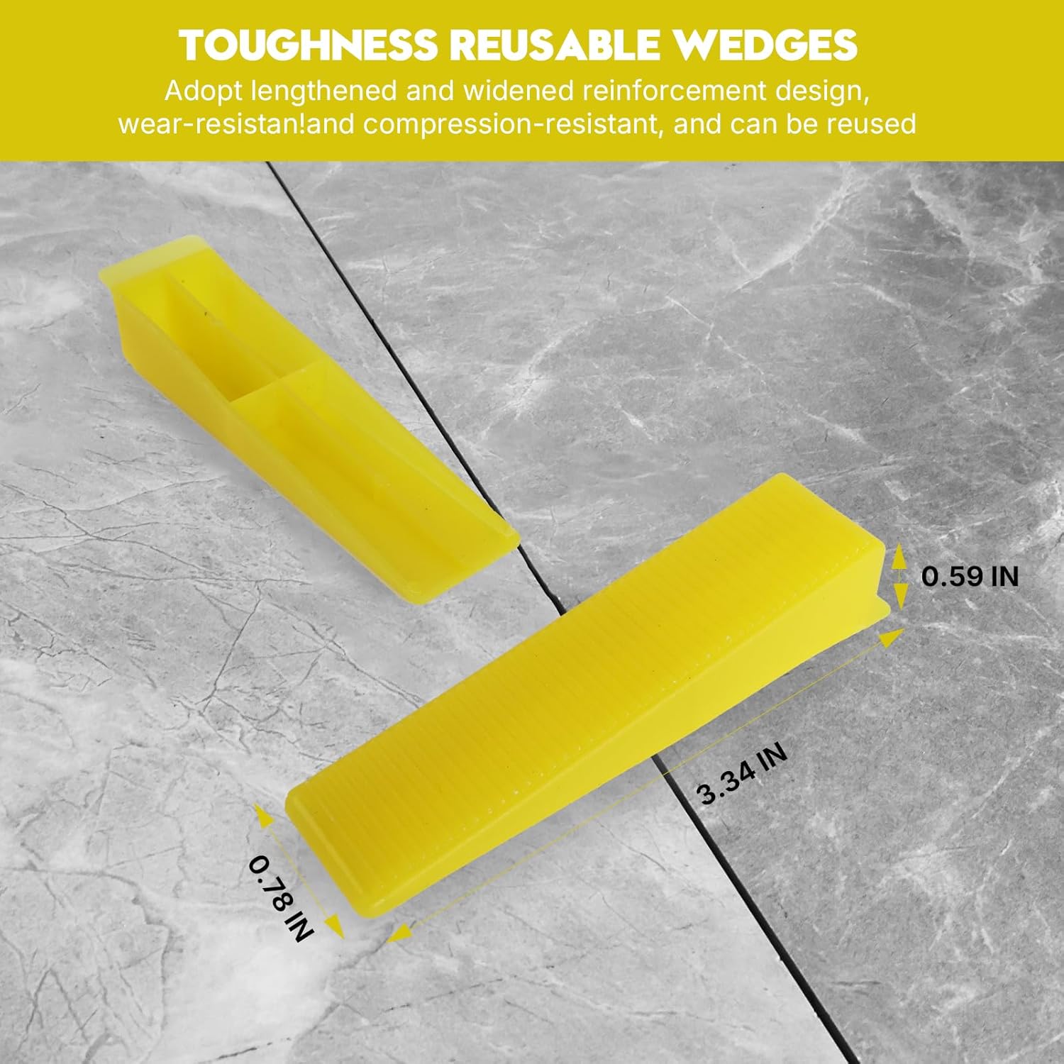Tile Wedges 1000 Pieces with Tile Spacer for 1/8", 1/12", 1/16", 1/32" Spacers, Tools Leveling Wedges, Spacers Clips for Stone Installation