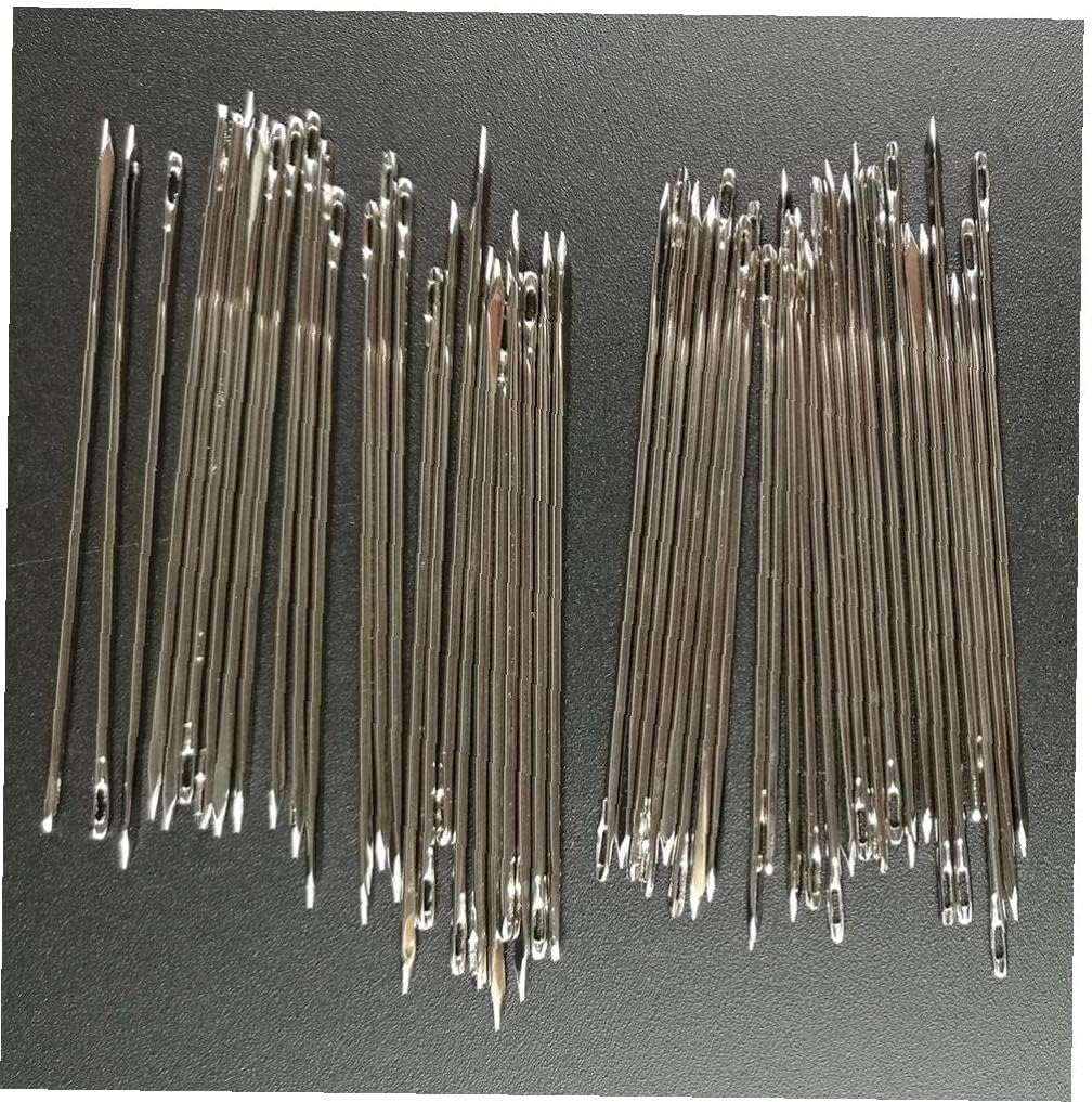 手縫針 手縫い針 縫い針 クラフト工具 大きな目の鈍い針 針用容器付き 手芸 毛糸編みや 厚地縫い用針 手芸diy工具 革工具 レ 丸針 刺繍針 ザー 特殊針セット 100個 フェルト針 針穴直径1mm セット