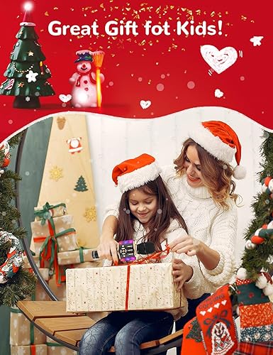Miniatura 6 de Amazmic - Micrófono de karaoke para niños, máquina de karaoke Bluetooth portátil e inalámbrica, micrófono con luces LED, regalo para niños y